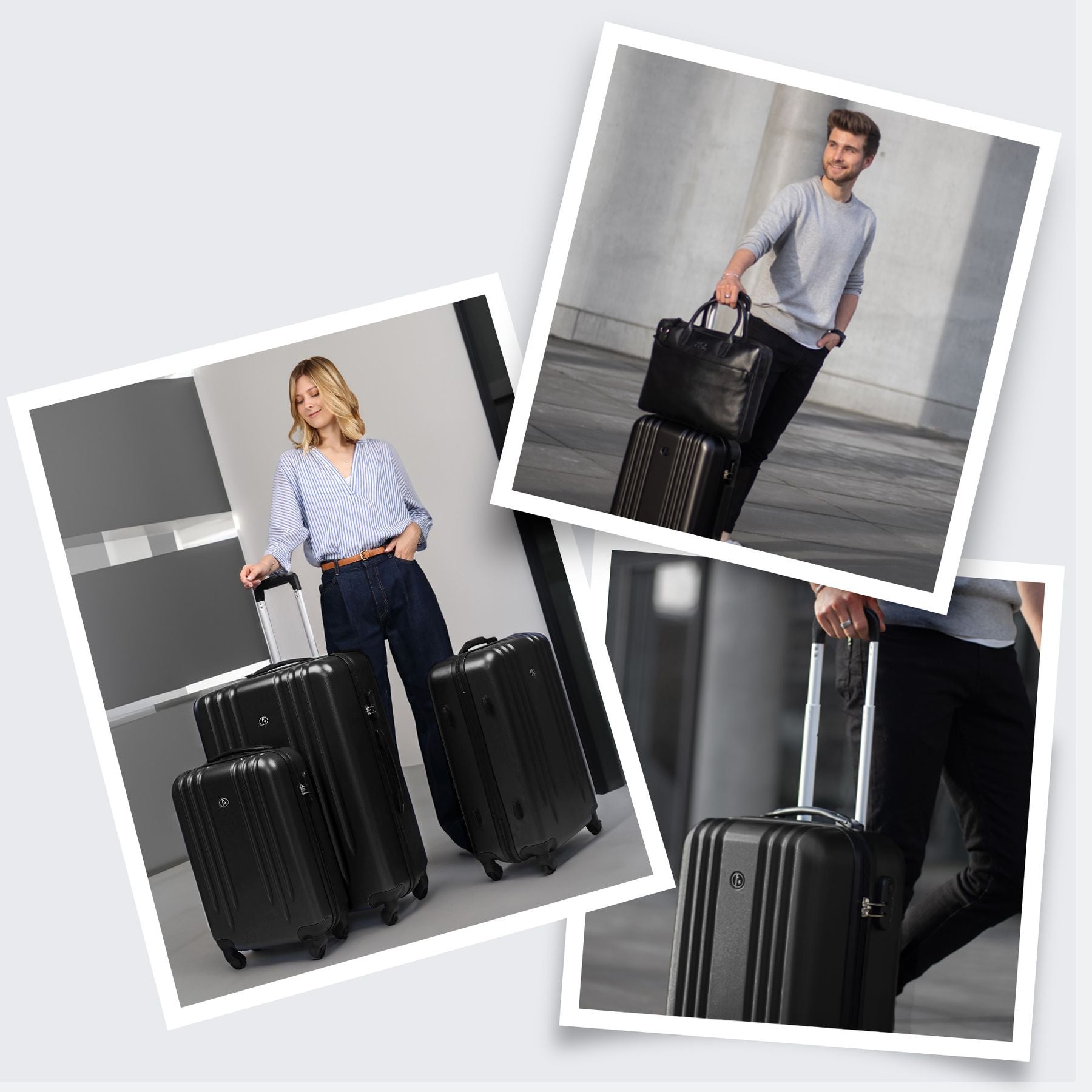 FERGÉ Kofferset 3-teilig Marseille gelb 3er Trolley Set 46867