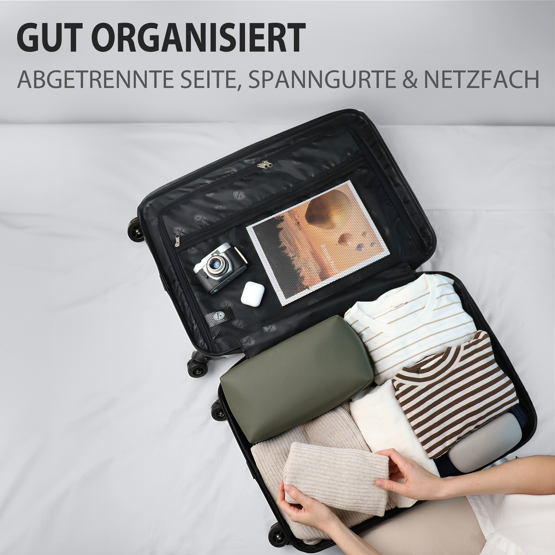 FERGÉ Kofferset 3-teilig Marseille gelb 3er Trolley Set 46916