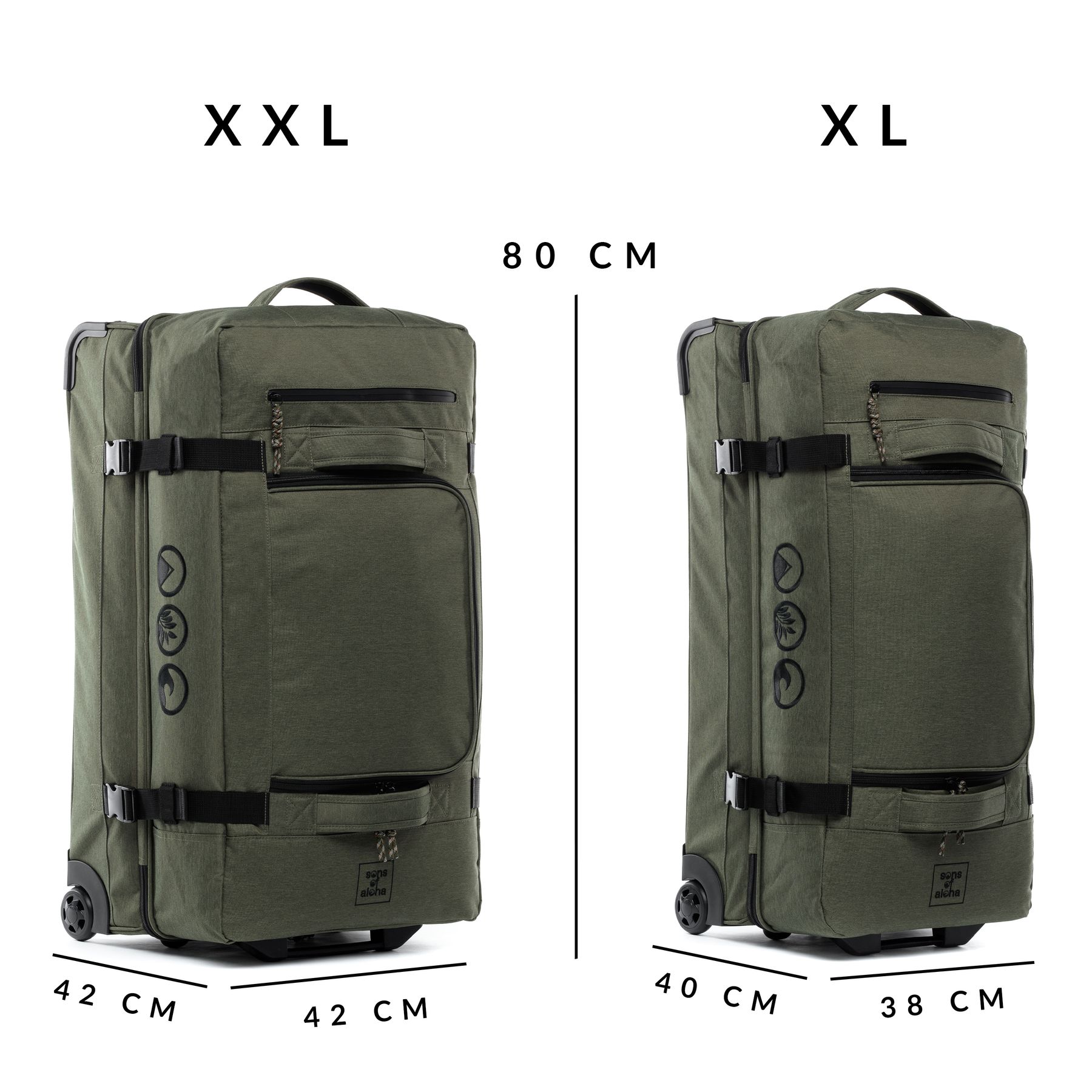 Reisetasche mit 2 Rollen KANE Duffel-Trolley XXL 140 L Rollkoffer 8
