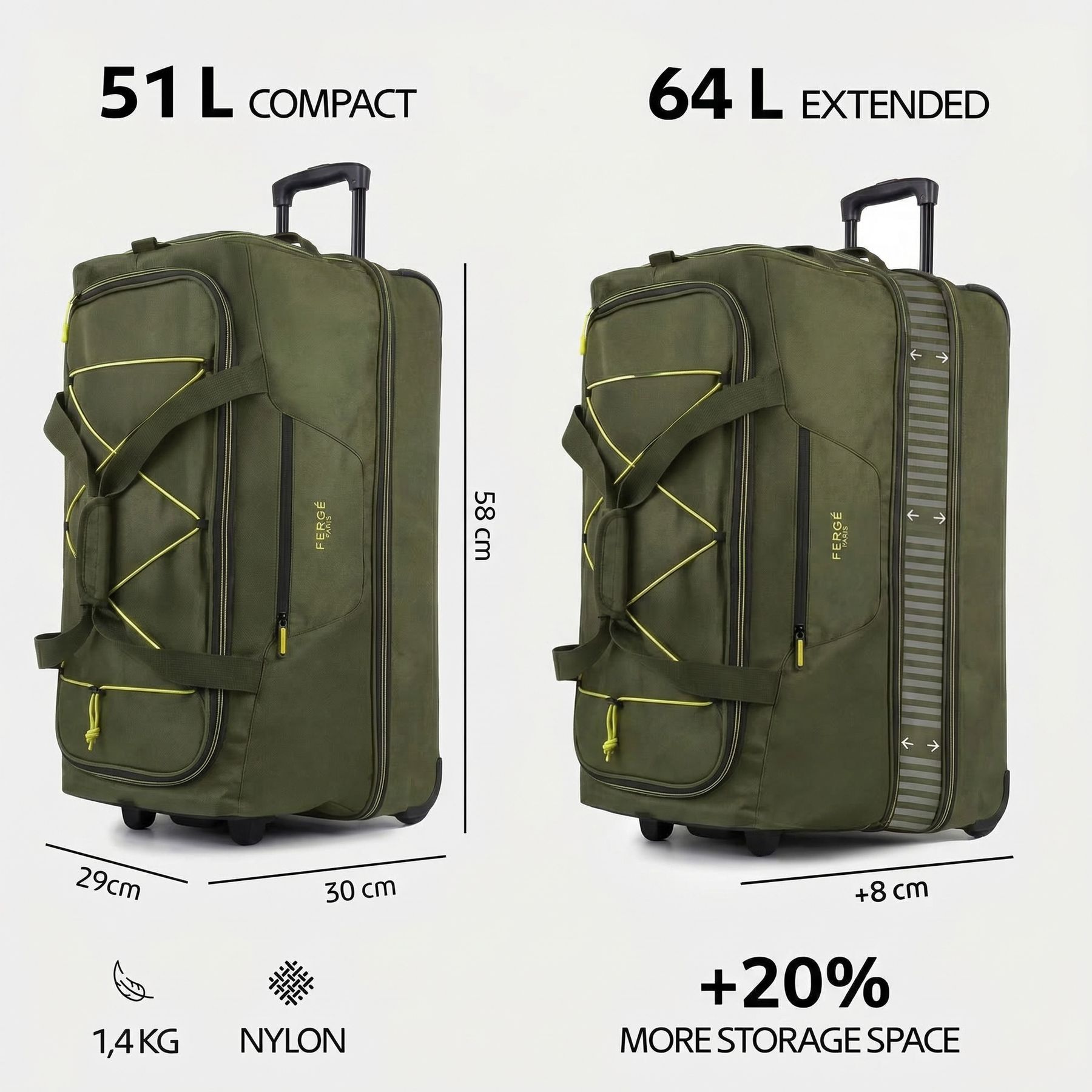 Paris2.0_Olive_Gelb_Handgepäck_Maße