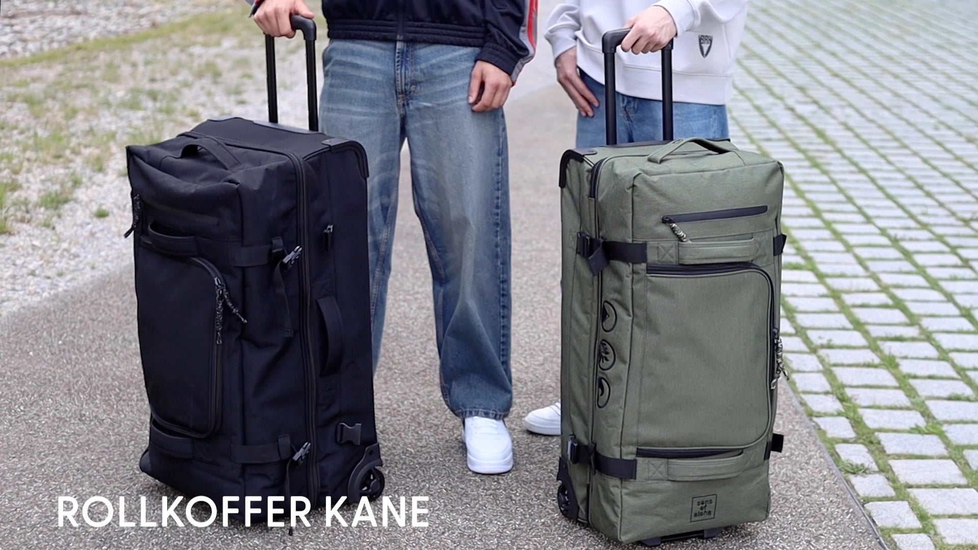 Reisetasche Kane in olive und schwarz