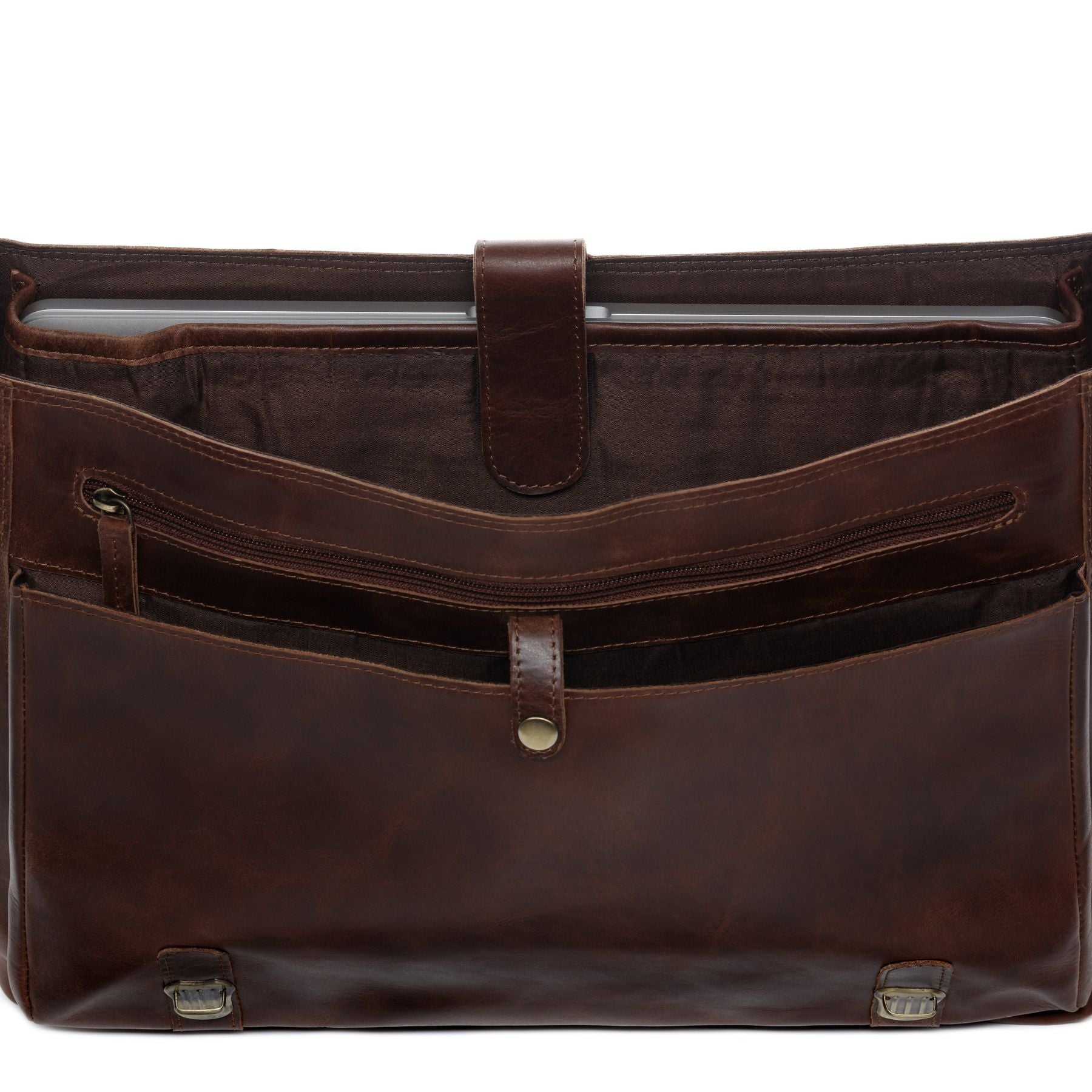 SID & VAIN Aktentasche Leder XL ETON braun-cognac 19724