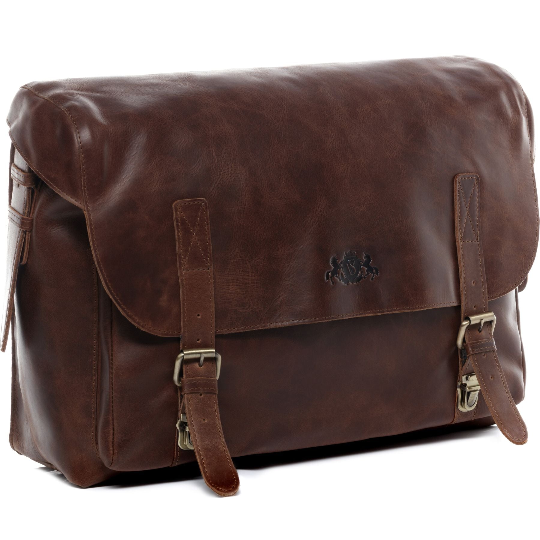 SID & VAIN Aktentasche Leder XL ETON braun-cognac 19726
