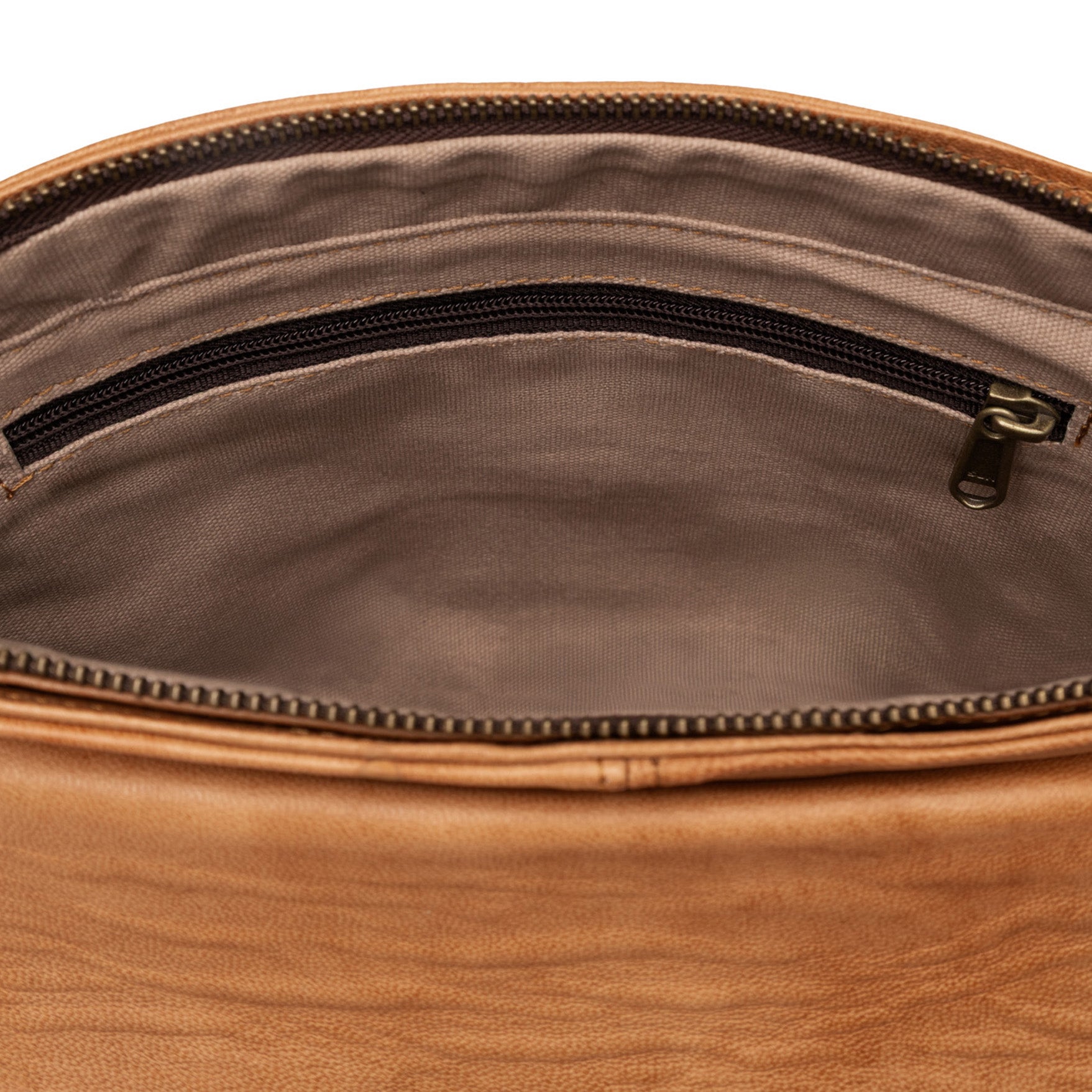 SID & VAIN Crossbody echt Leder Umhängetasche Damen Handtasche hellbraun Ledertasche MAE 50509