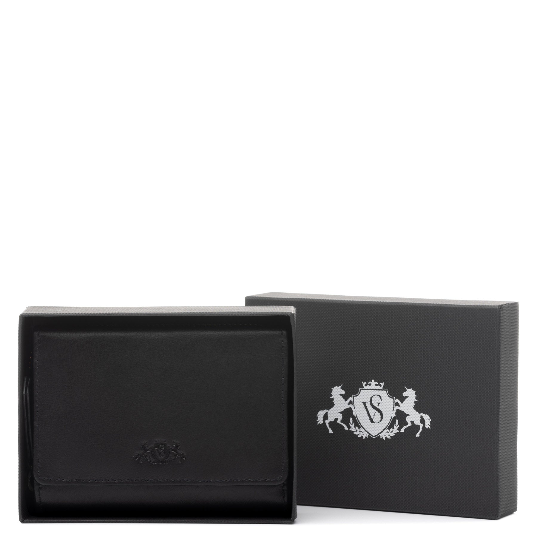 SID & VAIN Geldbeutel Zip Leder AVA schwarz 38939