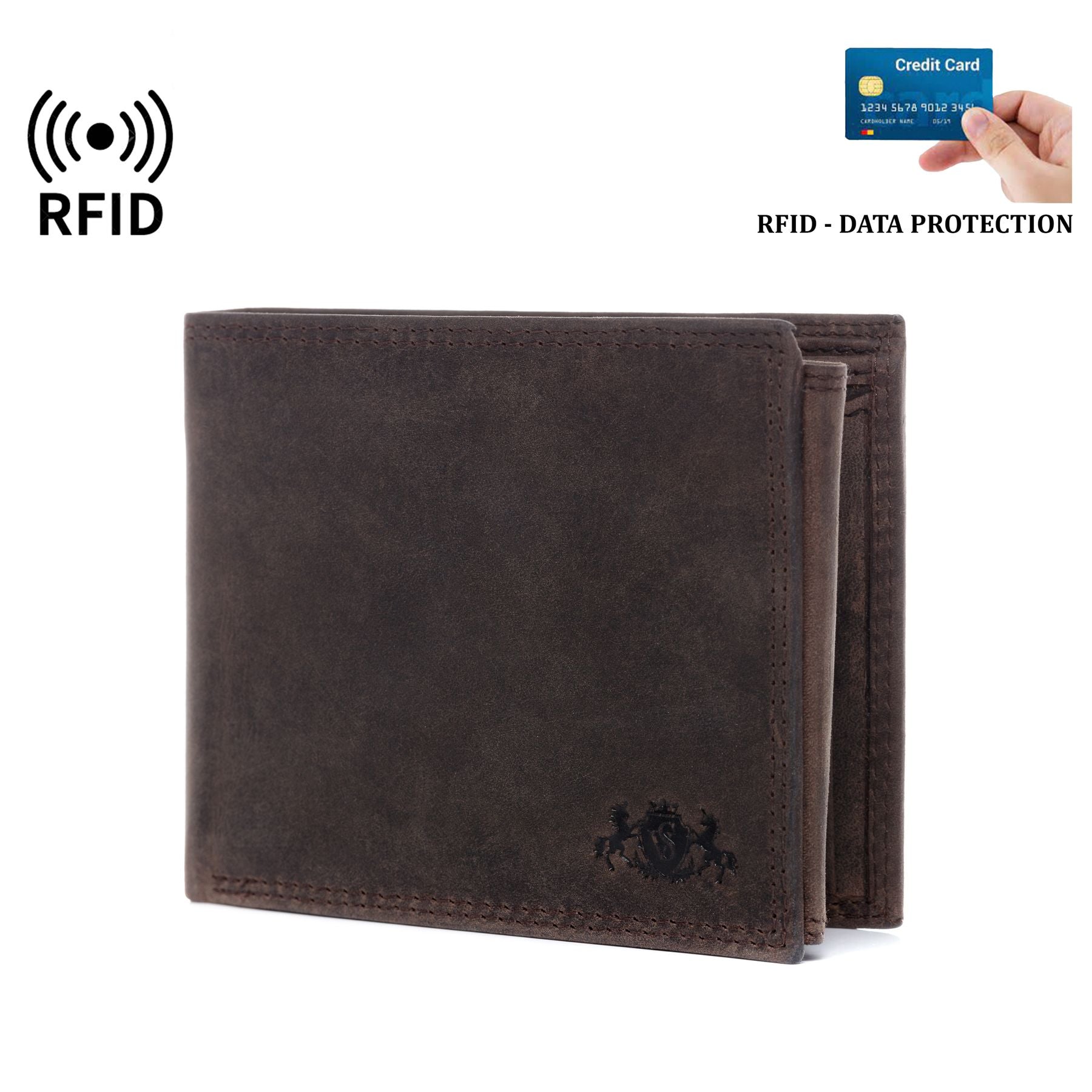 SID & VAIN Geldbeutel Leder JACK chocolate 36766