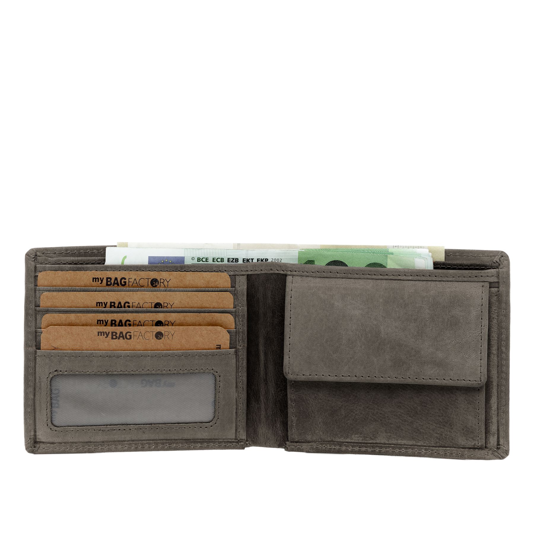 SID & VAIN Geldbeutel Leder Karten JACOB dark-brown 23610