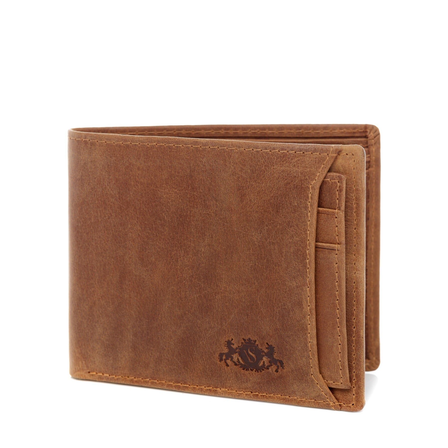 SID & VAIN Geldbeutel Leder Karten JACOB light-cognac 35872