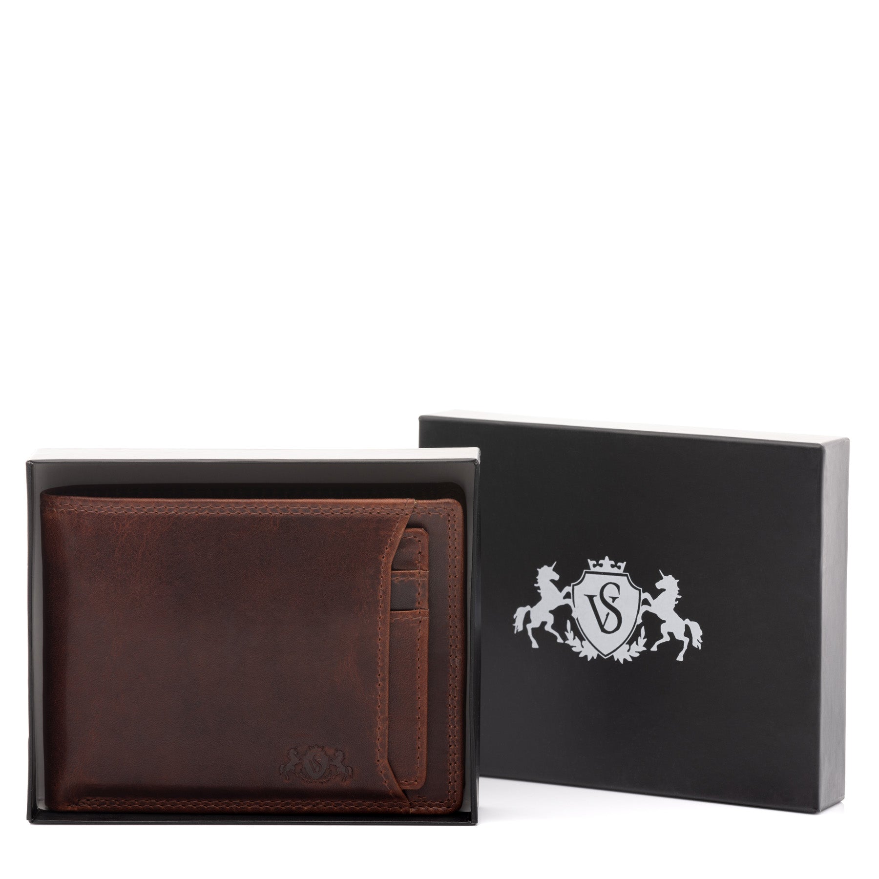 SID & VAIN Geldbörse Leder JACOB cognac braun Brieftasche 45567