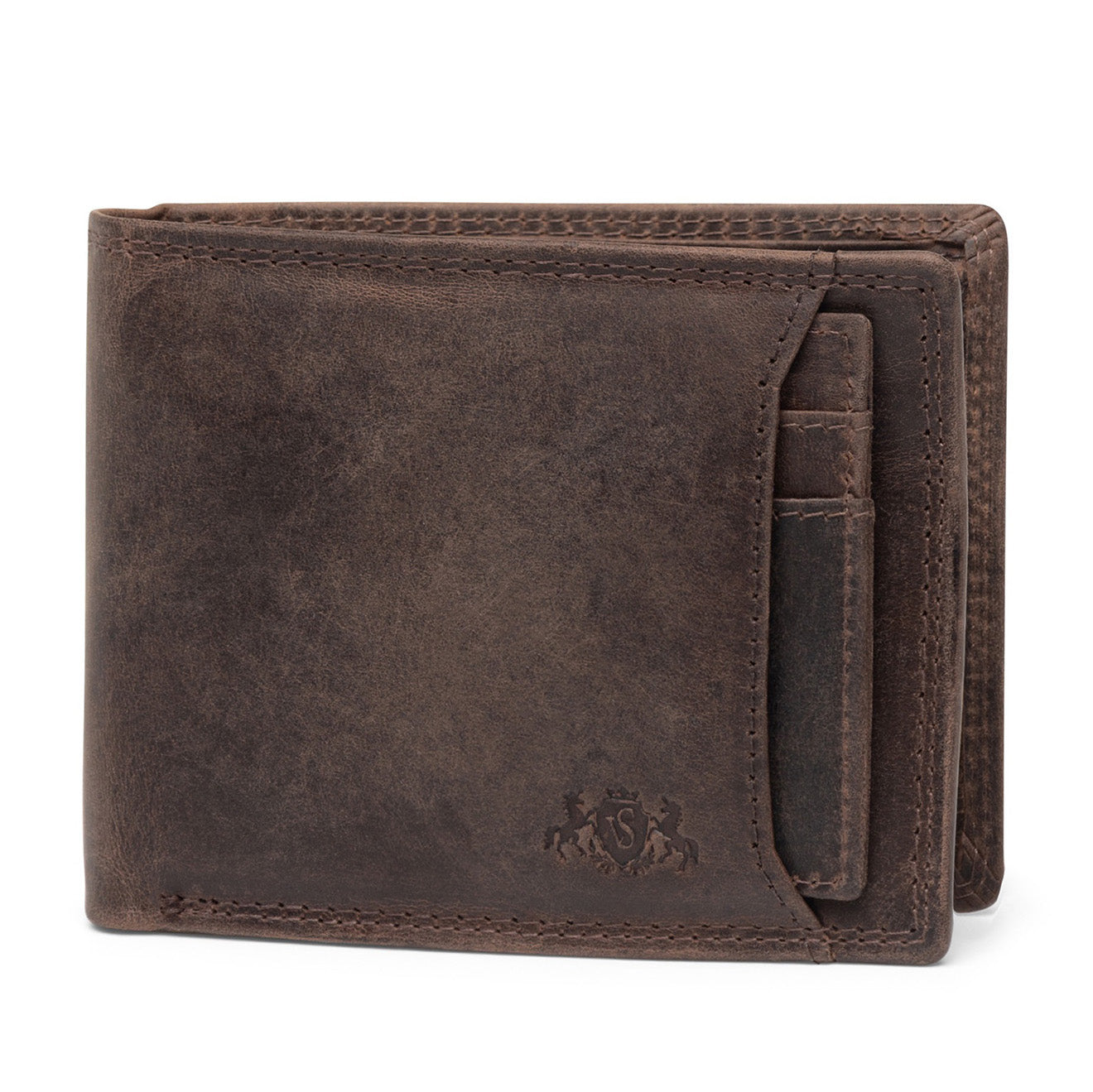 SID & VAIN Geldbeutel herausnehmbaren Karten-Halter RFID Schutz echt Leder Geldbörse extra flaches Design Herren Brieftasche JACOB 50288