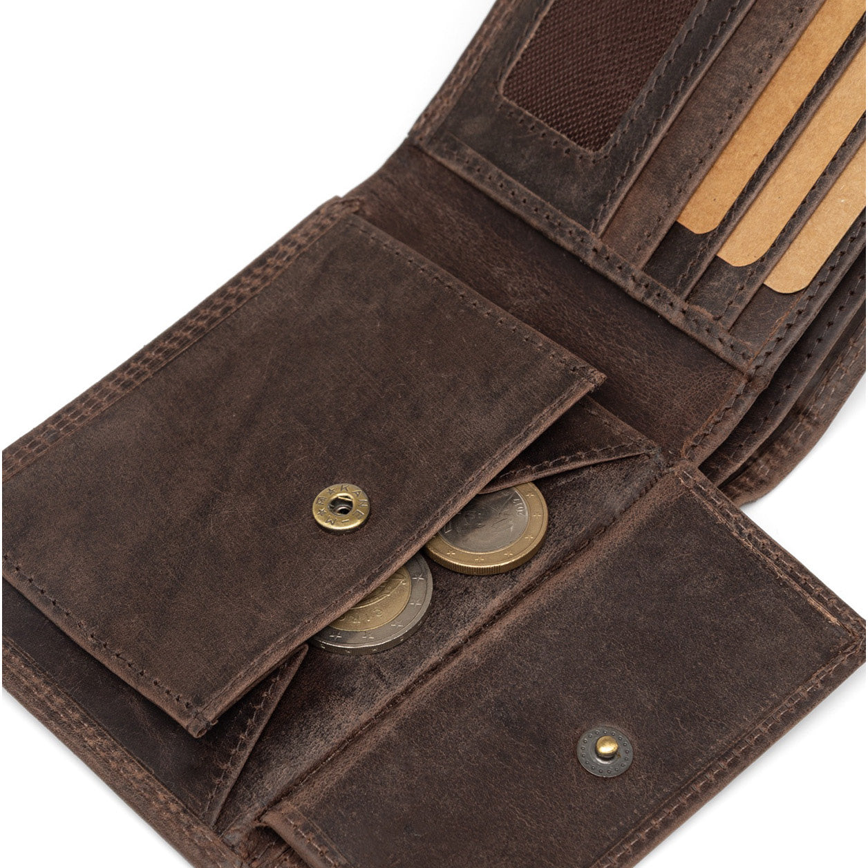 SID & VAIN Geldbeutel herausnehmbaren Karten-Halter RFID Schutz echt Leder Geldbörse extra flaches Design Herren Brieftasche JACOB 50290