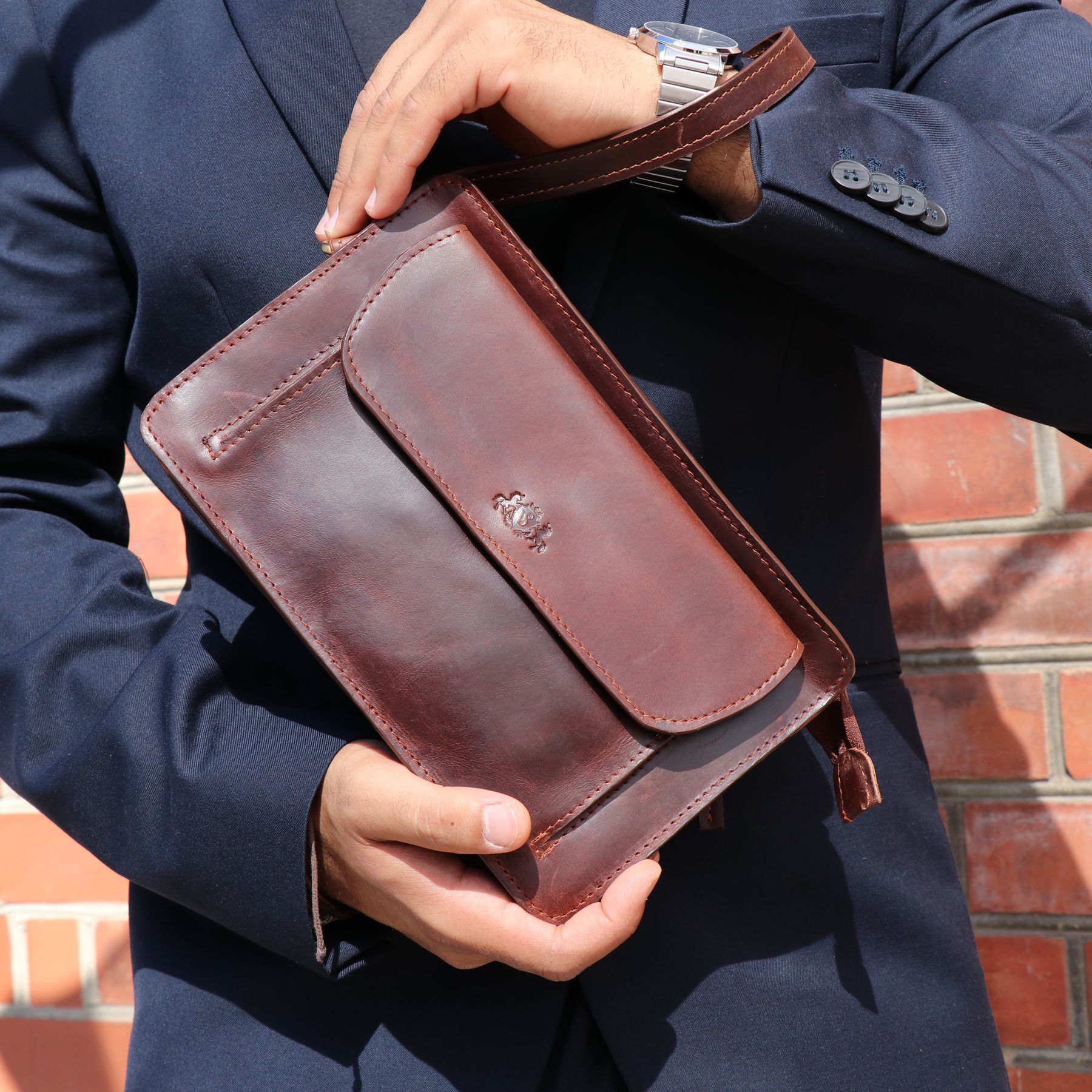 SID & VAIN wristbag CORNWALL braun-cognac 17226