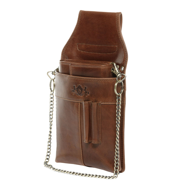 hellbraun / Geldbeutel + Holster