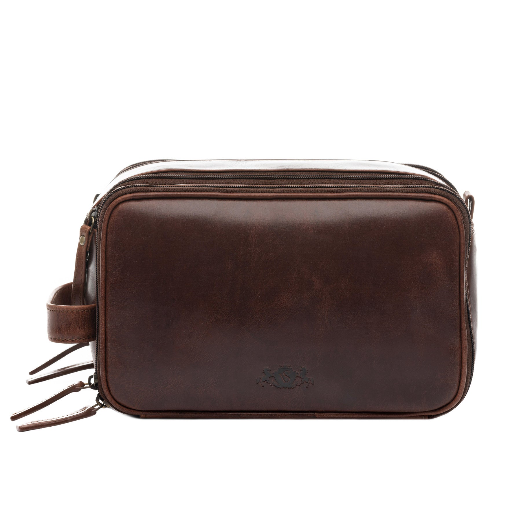SID & VAIN Kulturbeutel Leder LOUIS braun-cognac oder schwarz 39109
