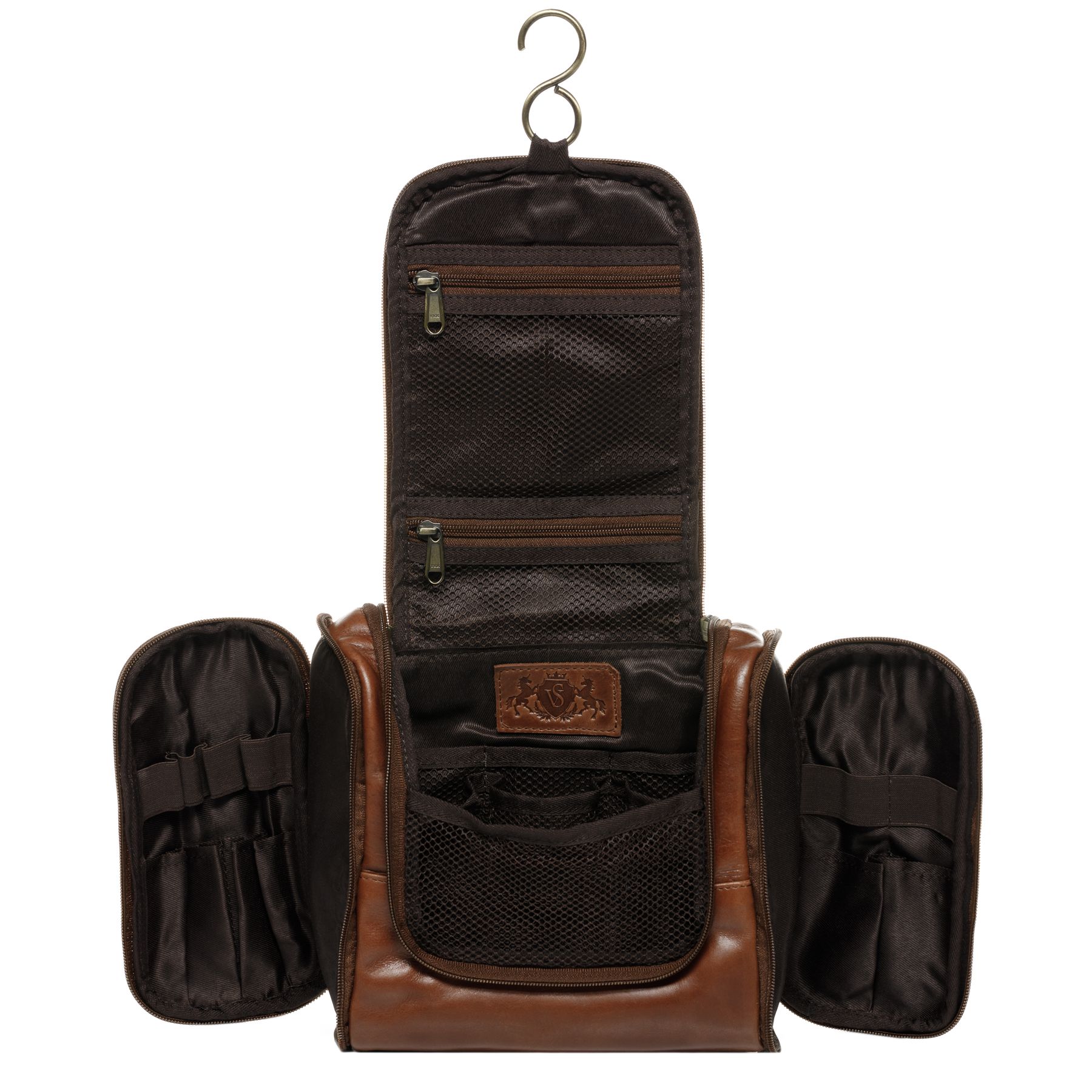 SID & VAIN Kulturbeutel Leder DEXTER light-brown 30232