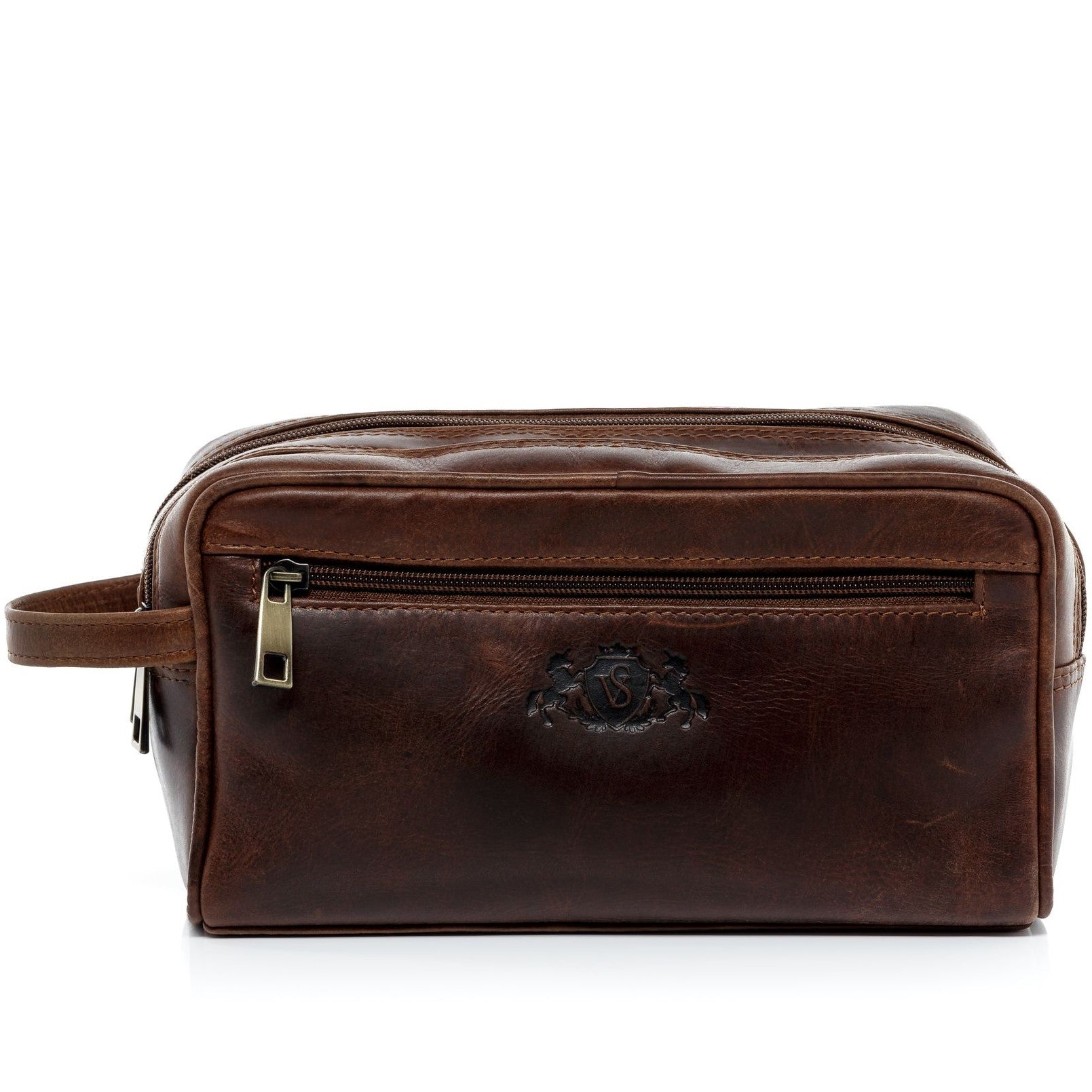 SID & VAIN Kulturbeutel Leder GATWICK braun-cognac 19747
