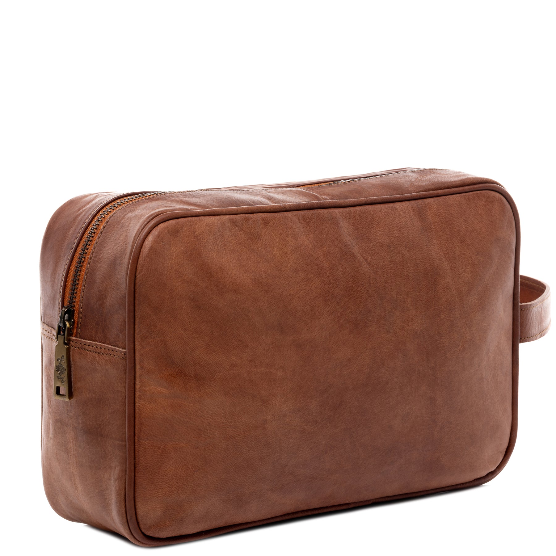 SID & VAIN Kulturtasche Leder JOSH hellbraun Kulturbeutel 43836