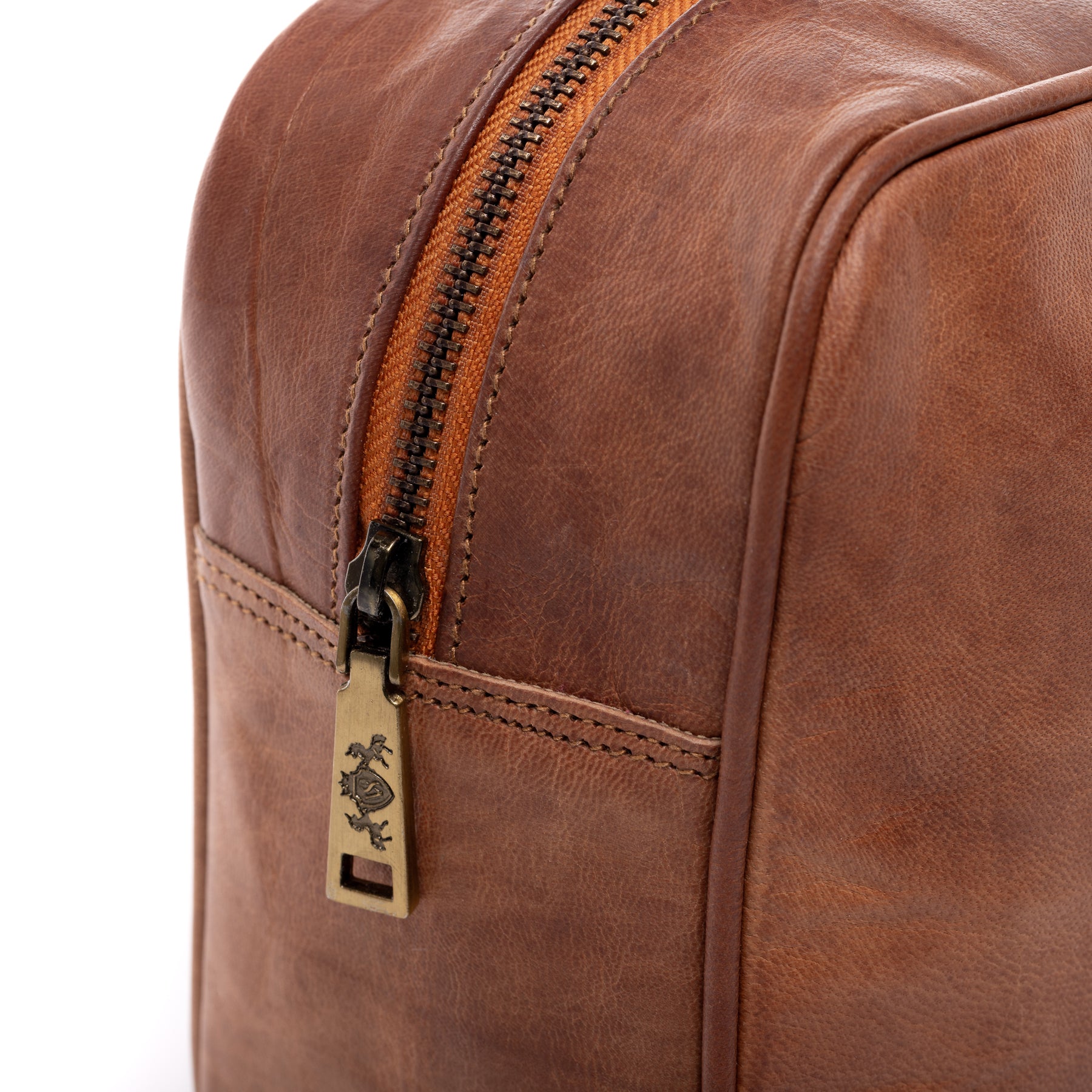 SID & VAIN Kulturtasche Leder JOSH hellbraun Kulturbeutel 43842