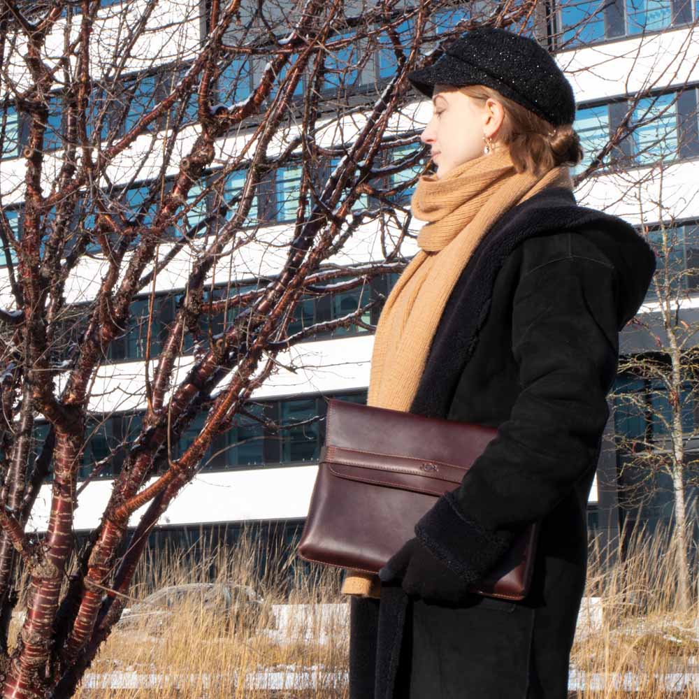 SID & VAIN Laptophülle Leder HARVORD 13-brown 32855