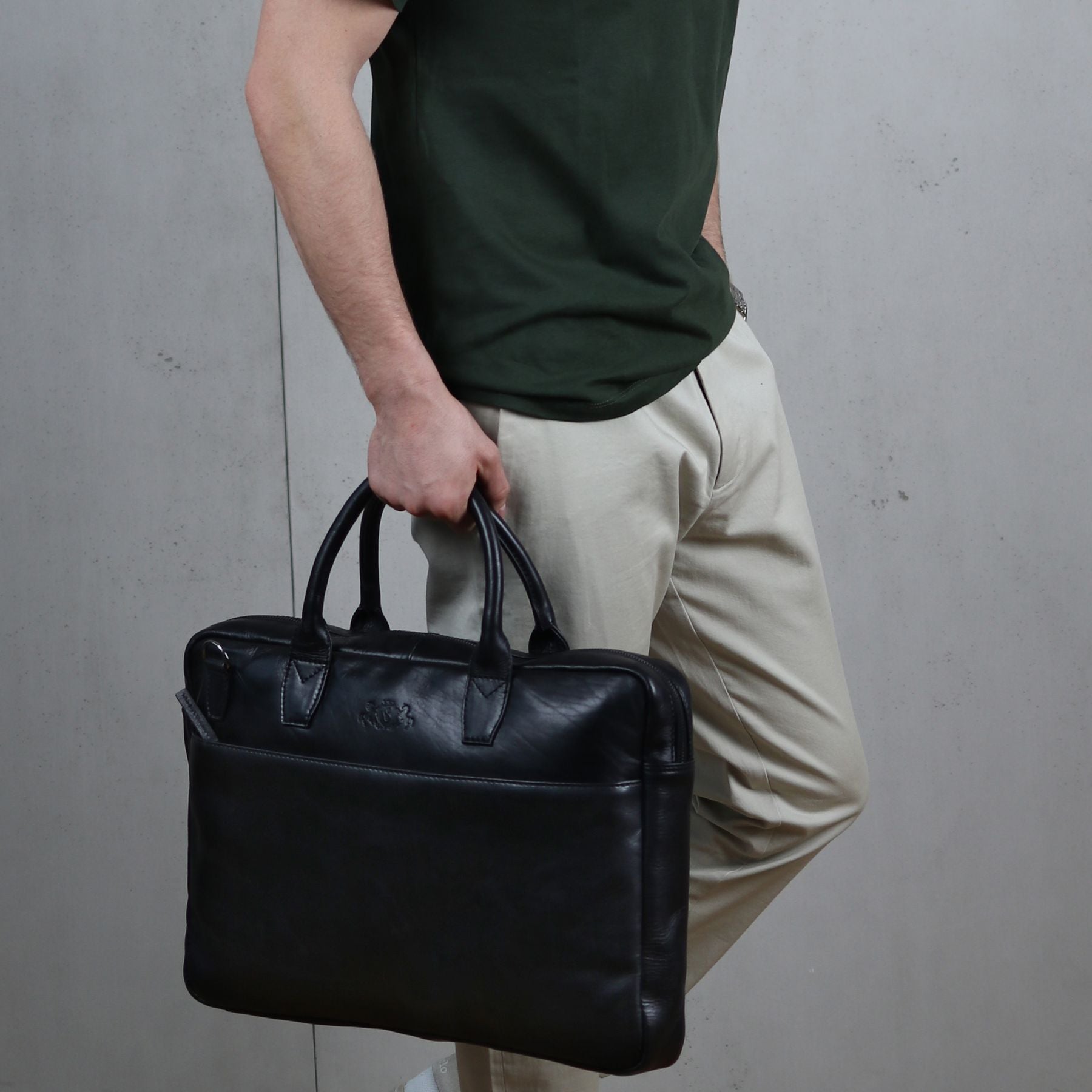 SID & VAIN Laptoptasche Leder Slim BOSTON  33012