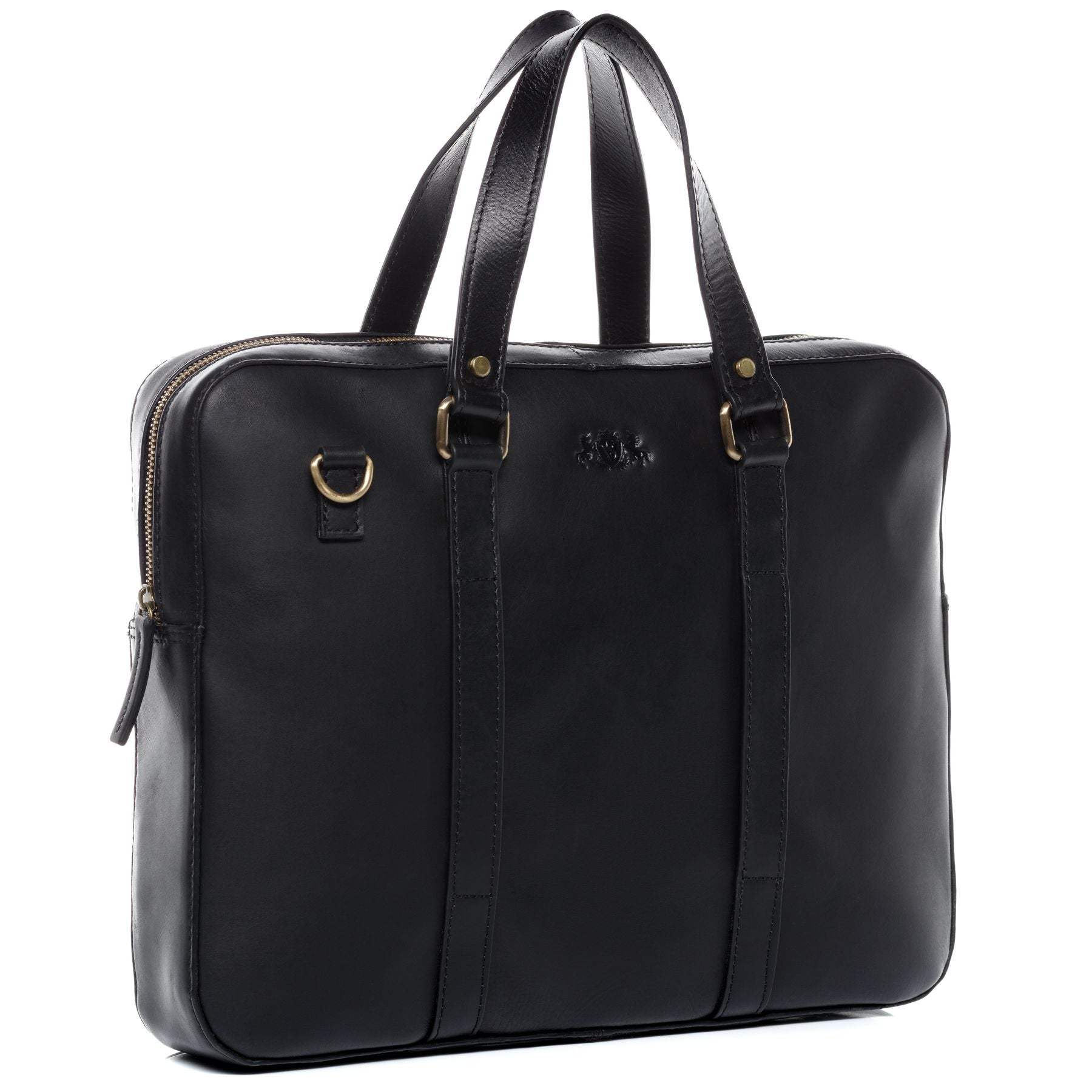 SID & VAIN Laptoptasche Leder Slim Maguire schwarz 21780