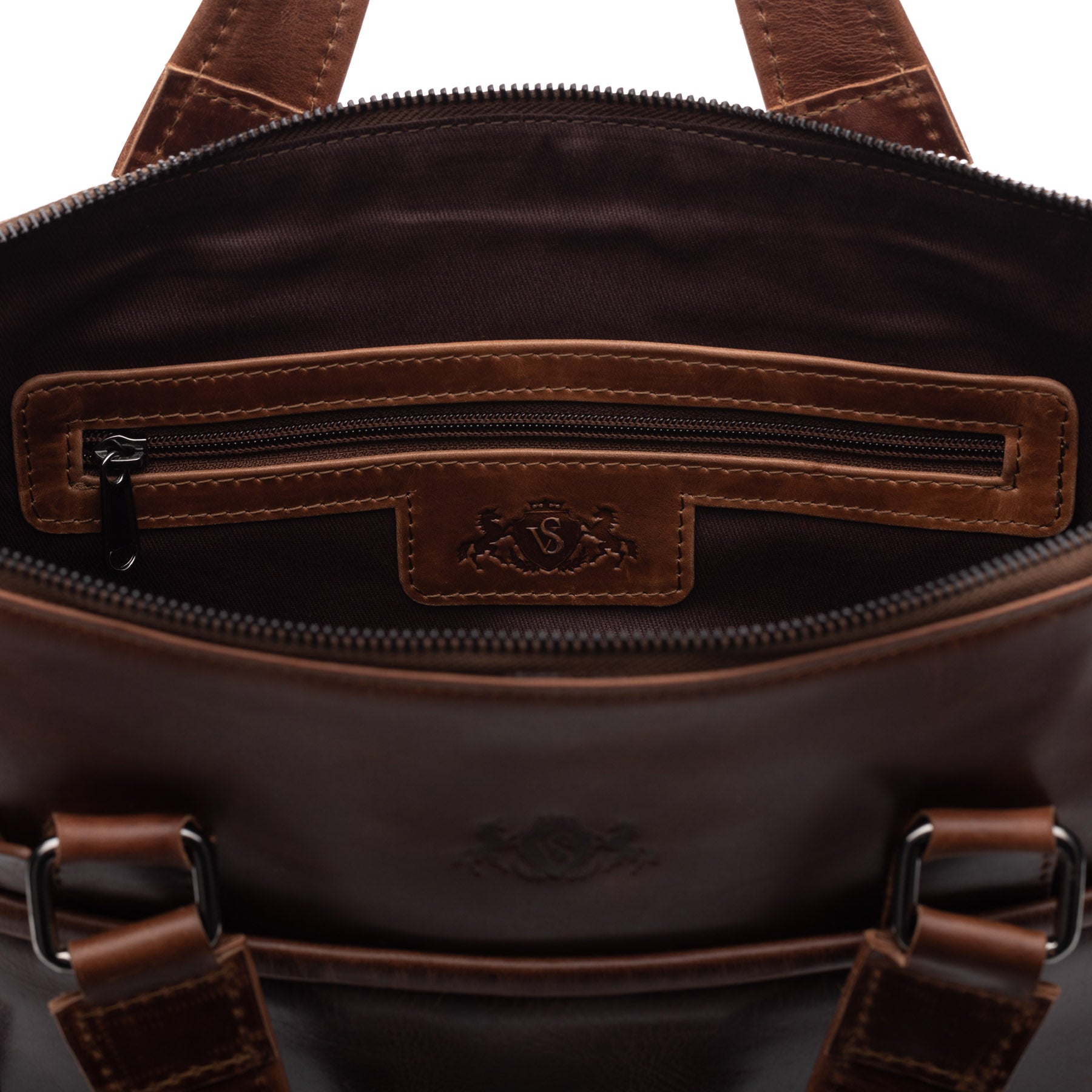 SID & VAIN Laptoptasche Leder LONDON braun-cognac 39083