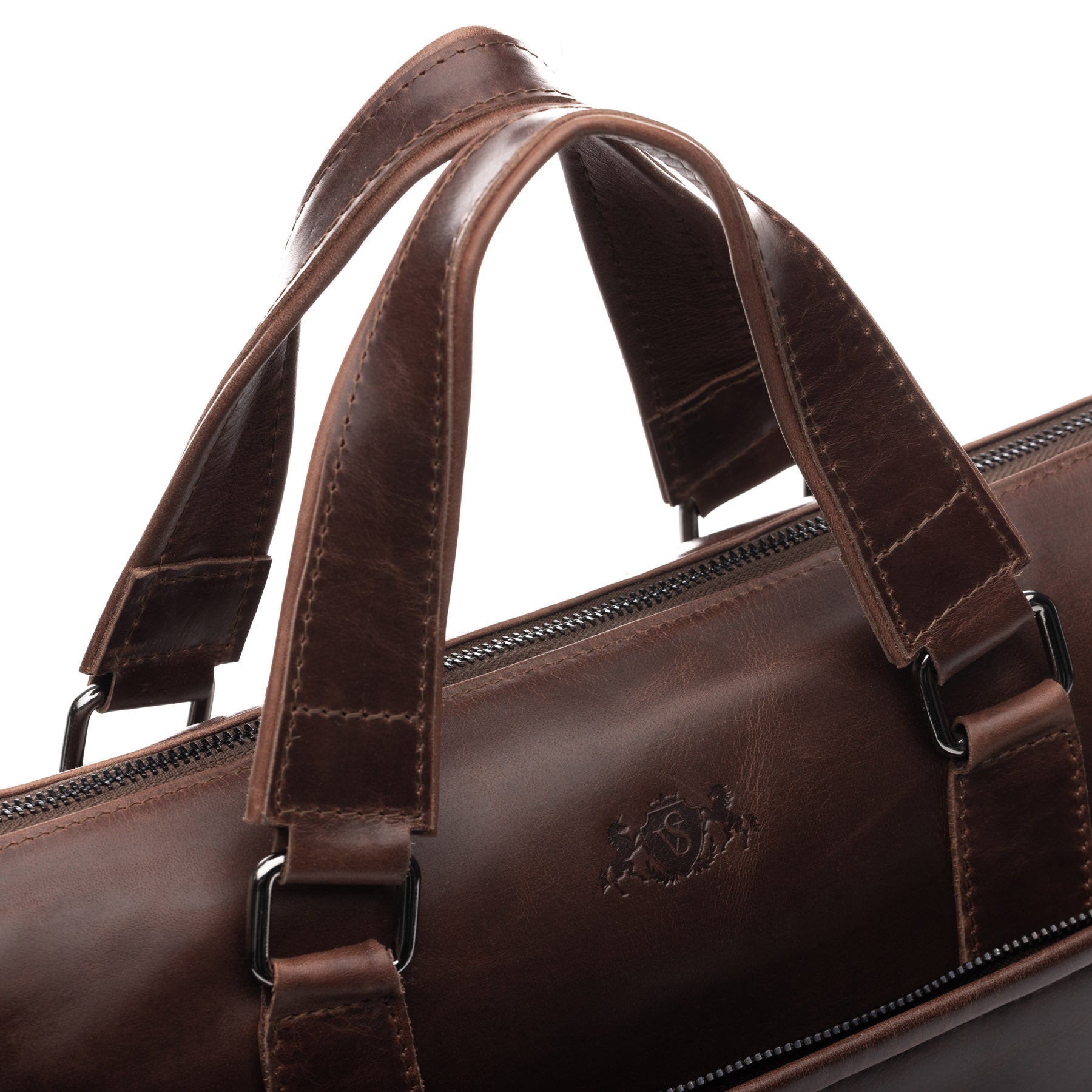 SID & VAIN Laptoptasche Leder LONDON braun-cognac 39086