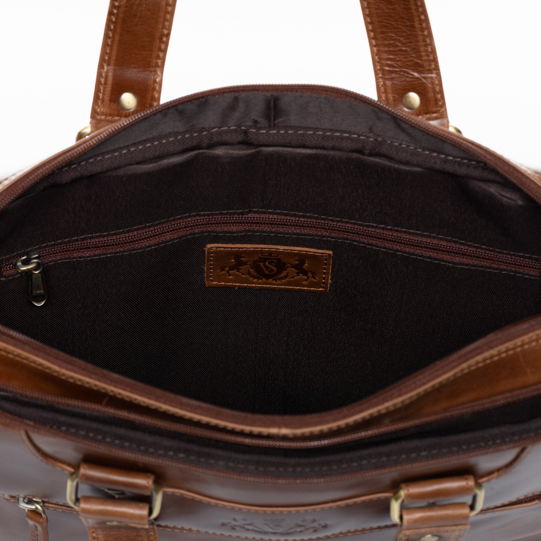 SID & VAIN Laptoptasche Leder YANN light-tan 30098