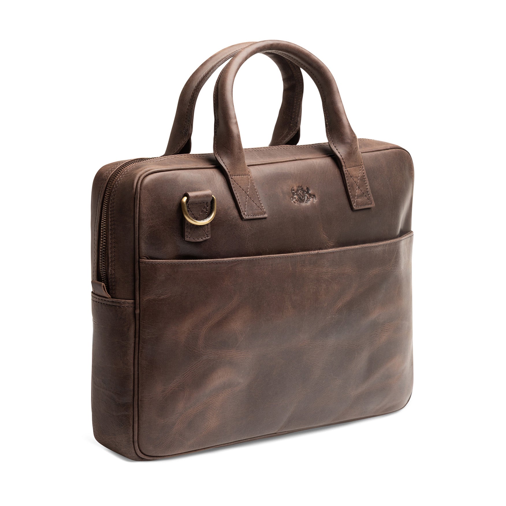 Leather laptop bag 15" ADEN work bag briefcase