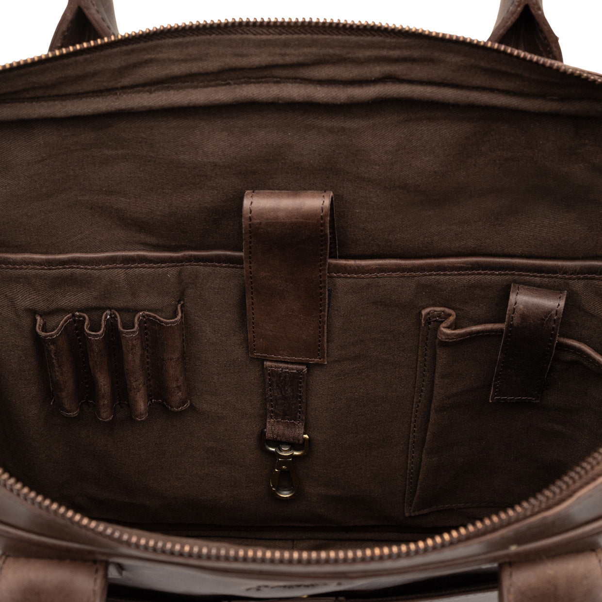 Leather laptop bag 15" ADEN work bag briefcase