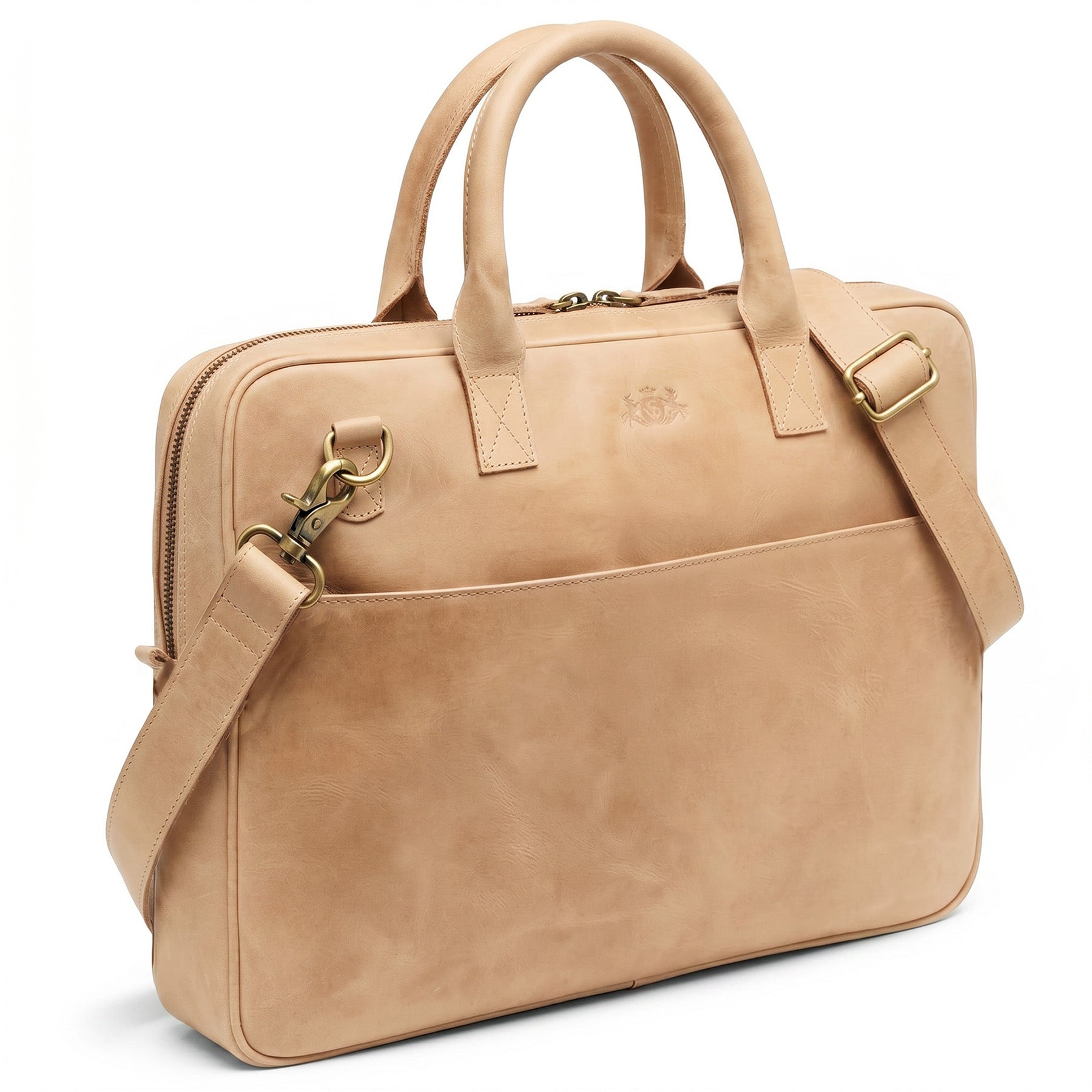 Lehrertasche Leder braun 15" ADEN Aktentasche