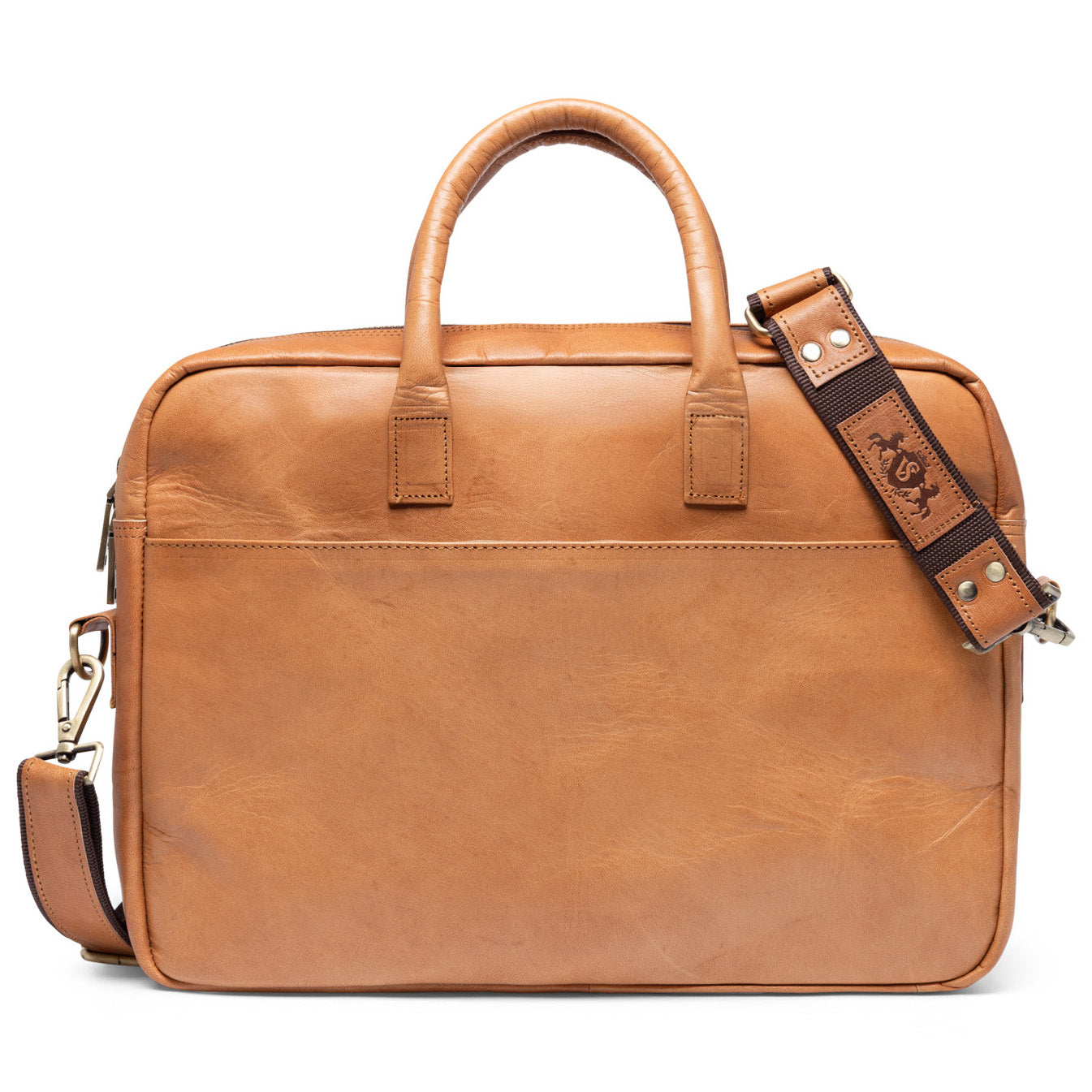 Laptop bag leather light brown 15" CEDAR work bag briefcase