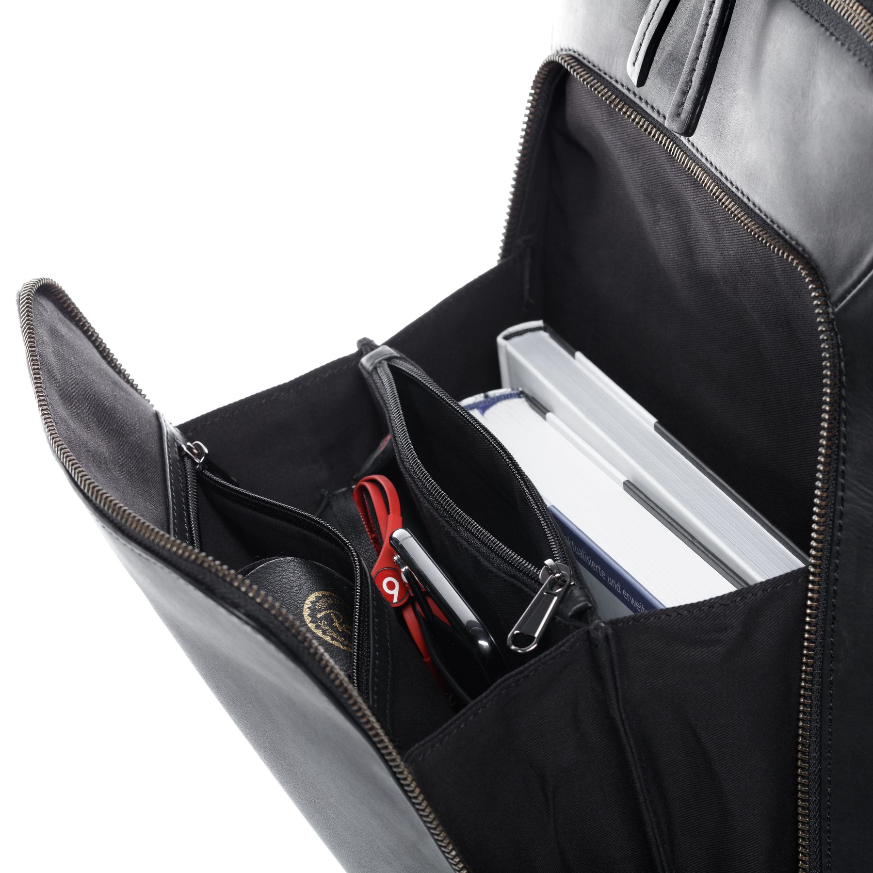 SID & VAIN Rucksack Leder DYLAN schwarz 20536