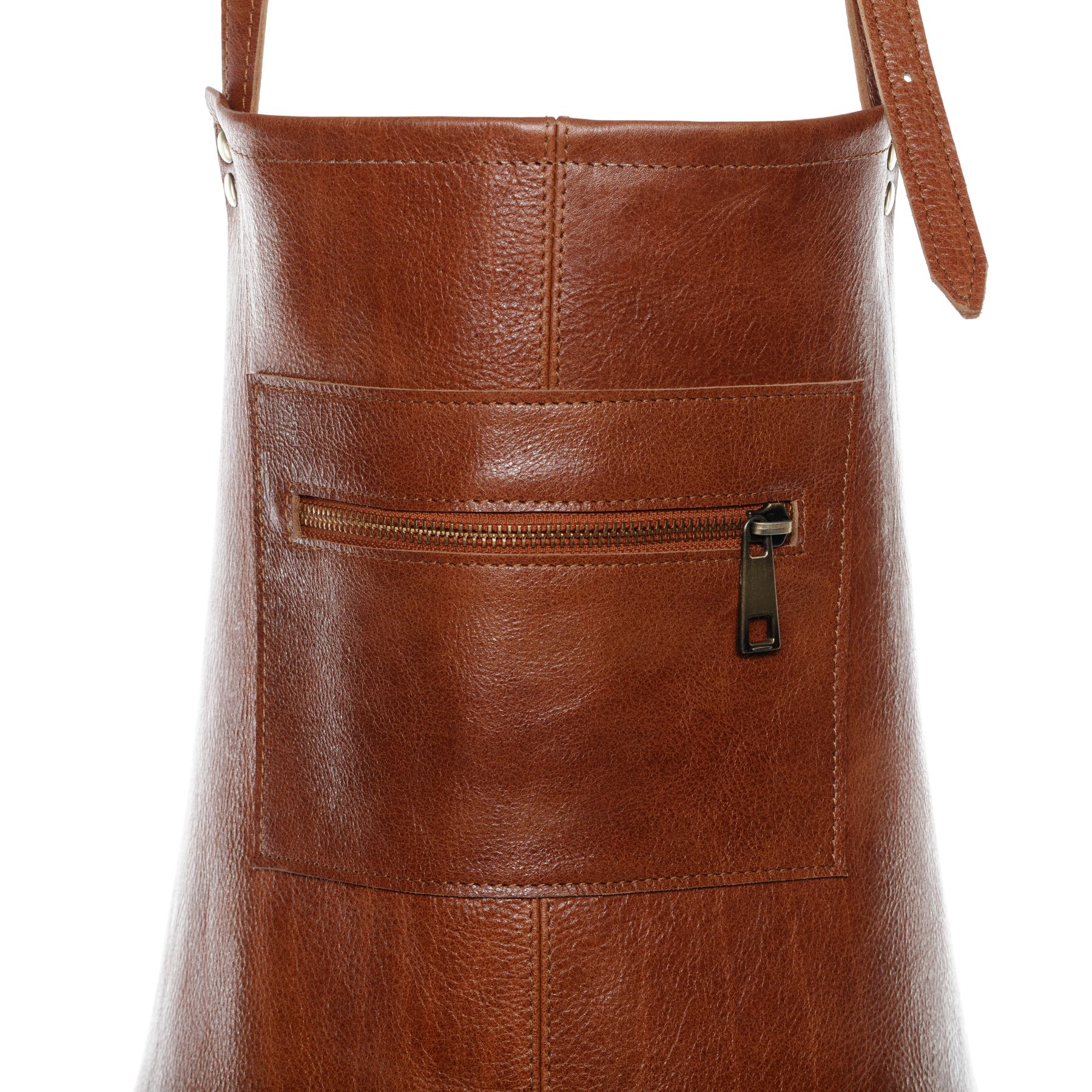 SID & VAIN Lederschürze Leder HEATHROW braun Grillschürze  47387