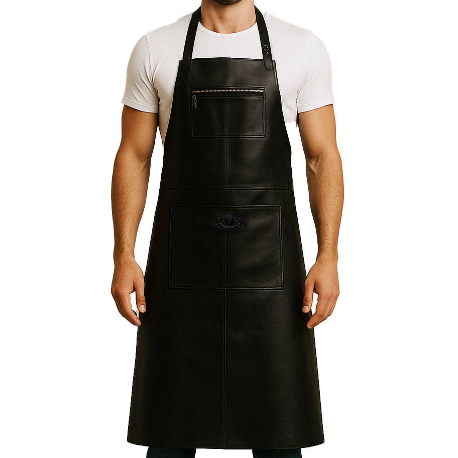SID & VAIN Lederschürze Leder HEATHROW braun Grillschürze  49540