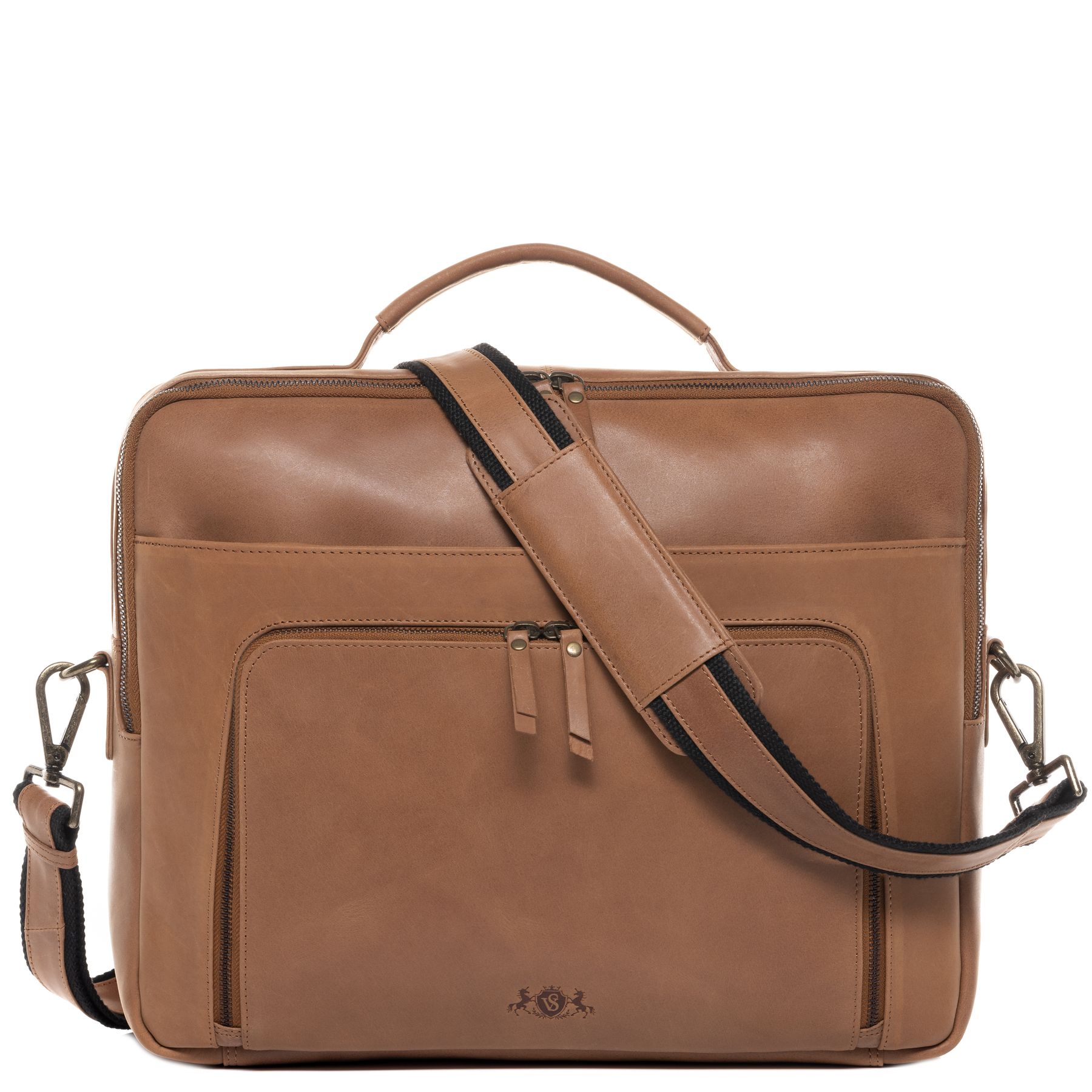 SID & VAIN Lehrertasche Leder CHELSEA braun 15" Aktentasche 7