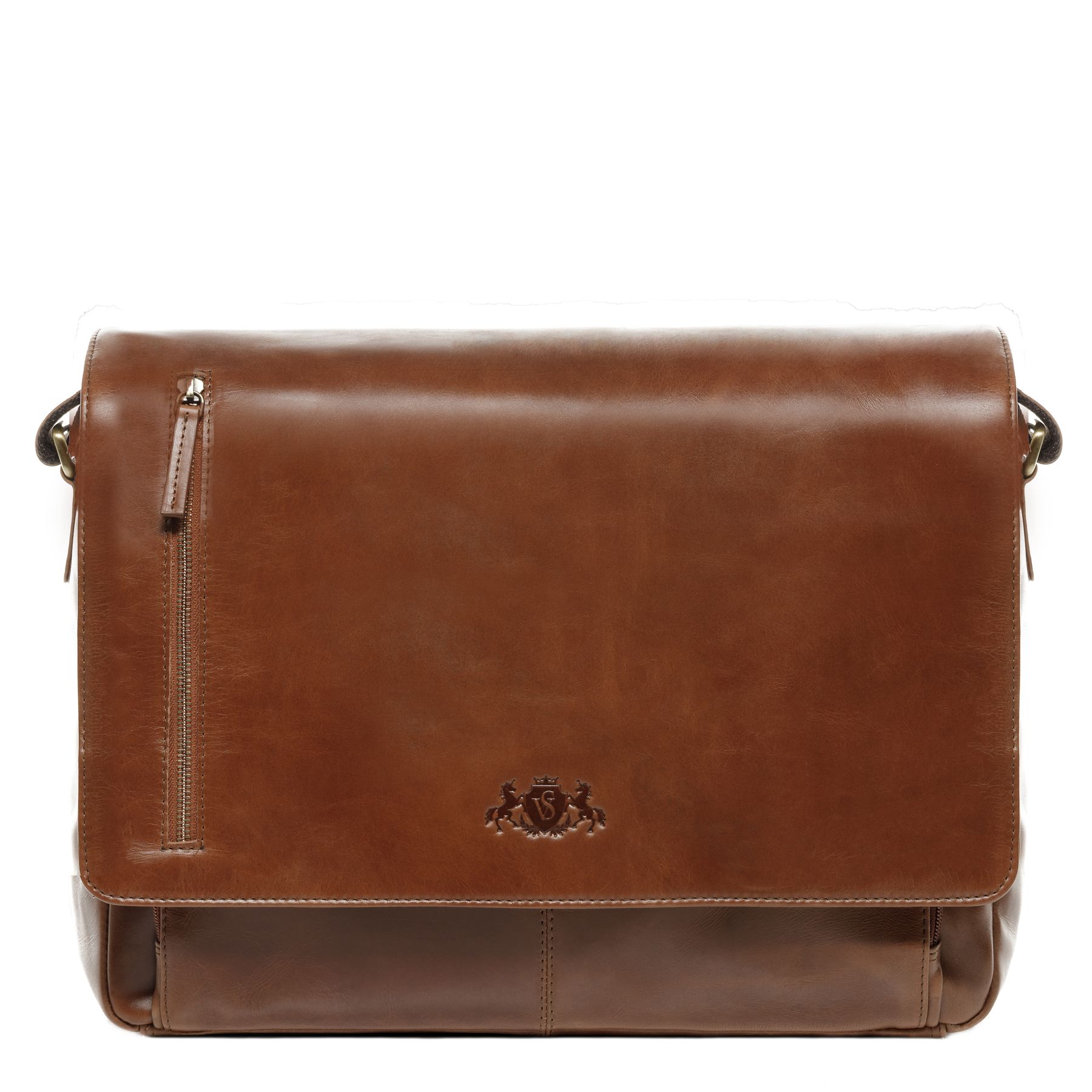 SID & VAIN Laptoptasche Lehrertasche Leder Joseph light-brown 32073