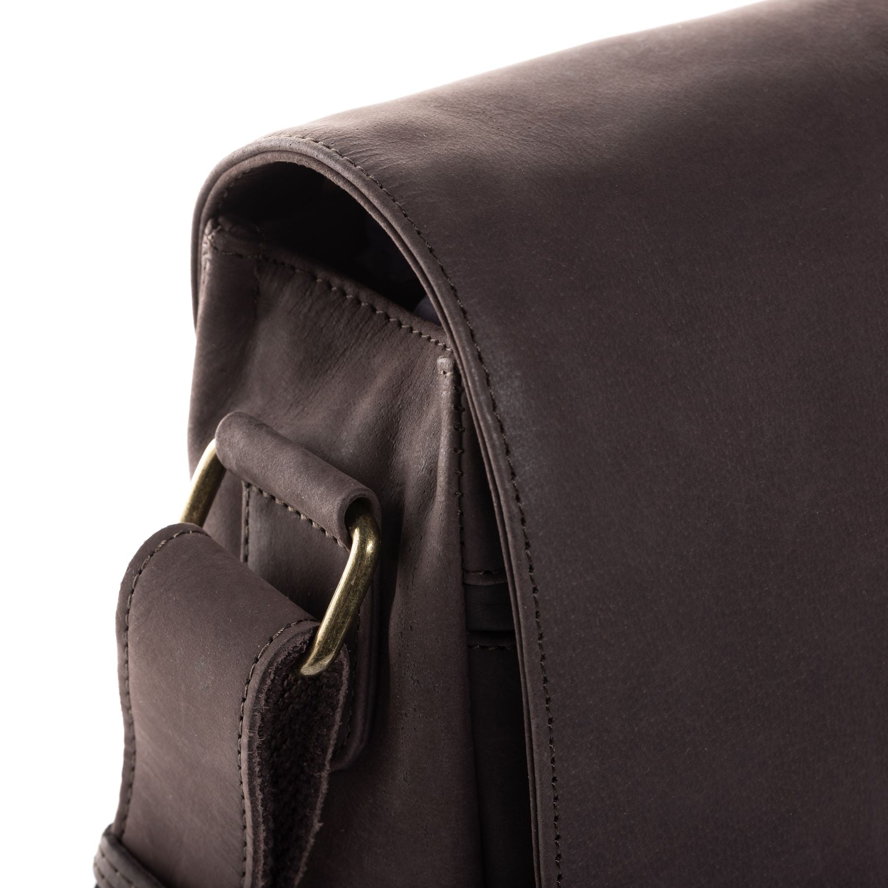 SID & VAIN Laptoptasche Leder Messenger Bag Leder SPENCER dark-brown 36721