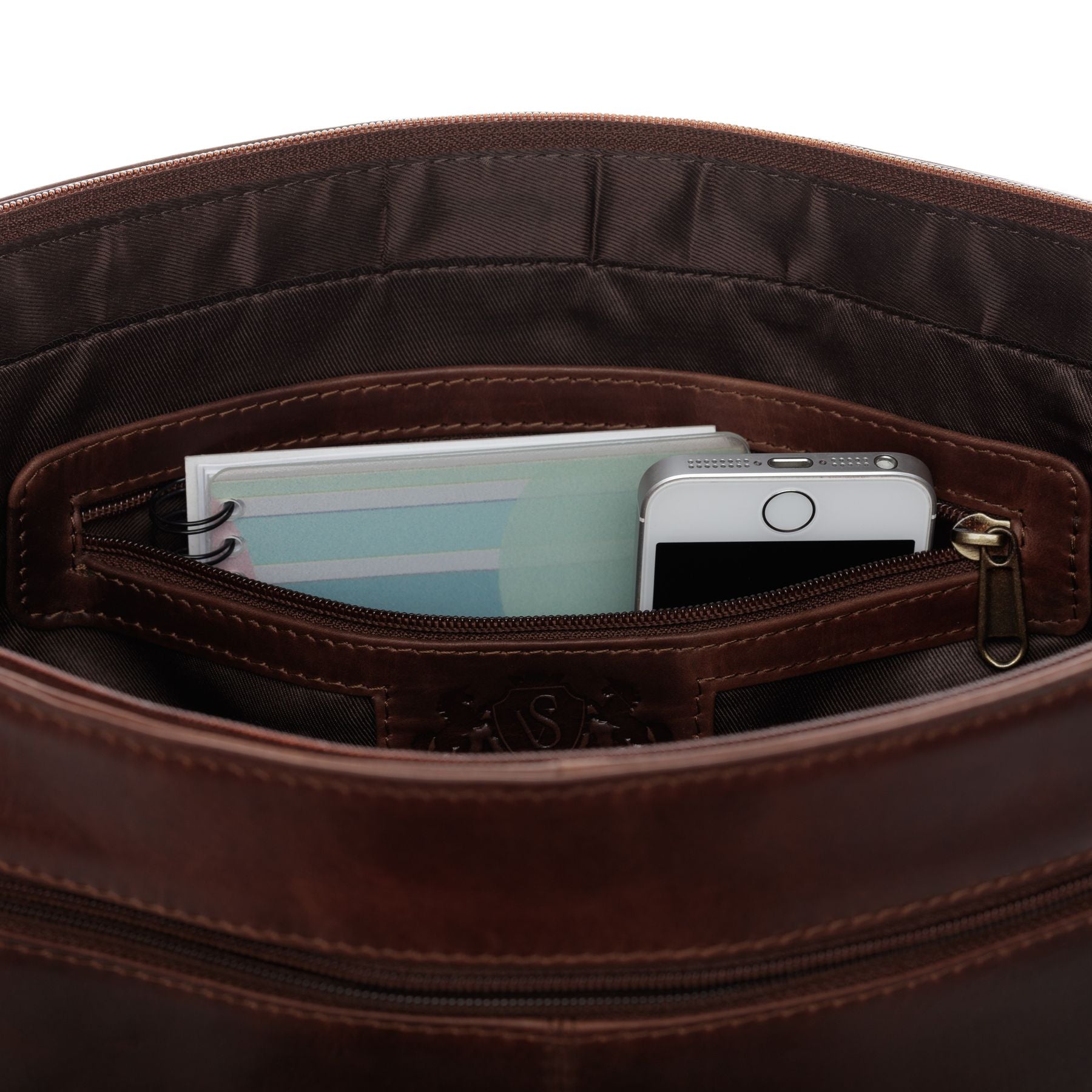 SID & VAIN Laptoptasche Leder Messenger Bag Leder XL SPENCER  29260