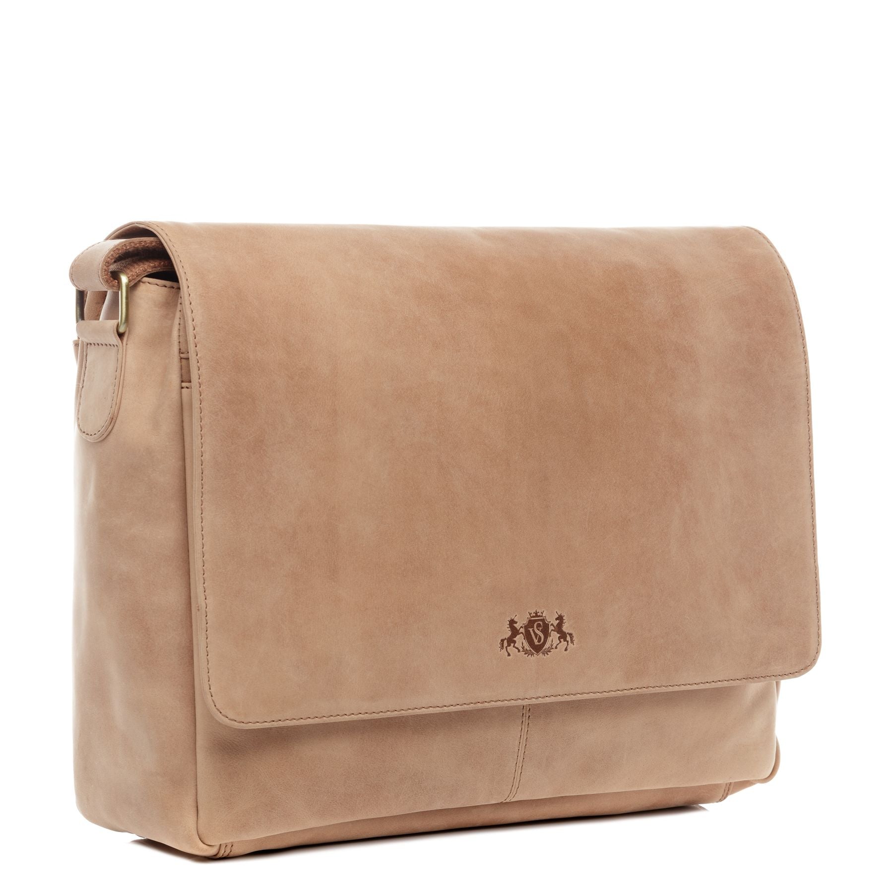 SID & VAIN Laptoptasche Leder Messenger Bag Leder XL SPENCER  29246