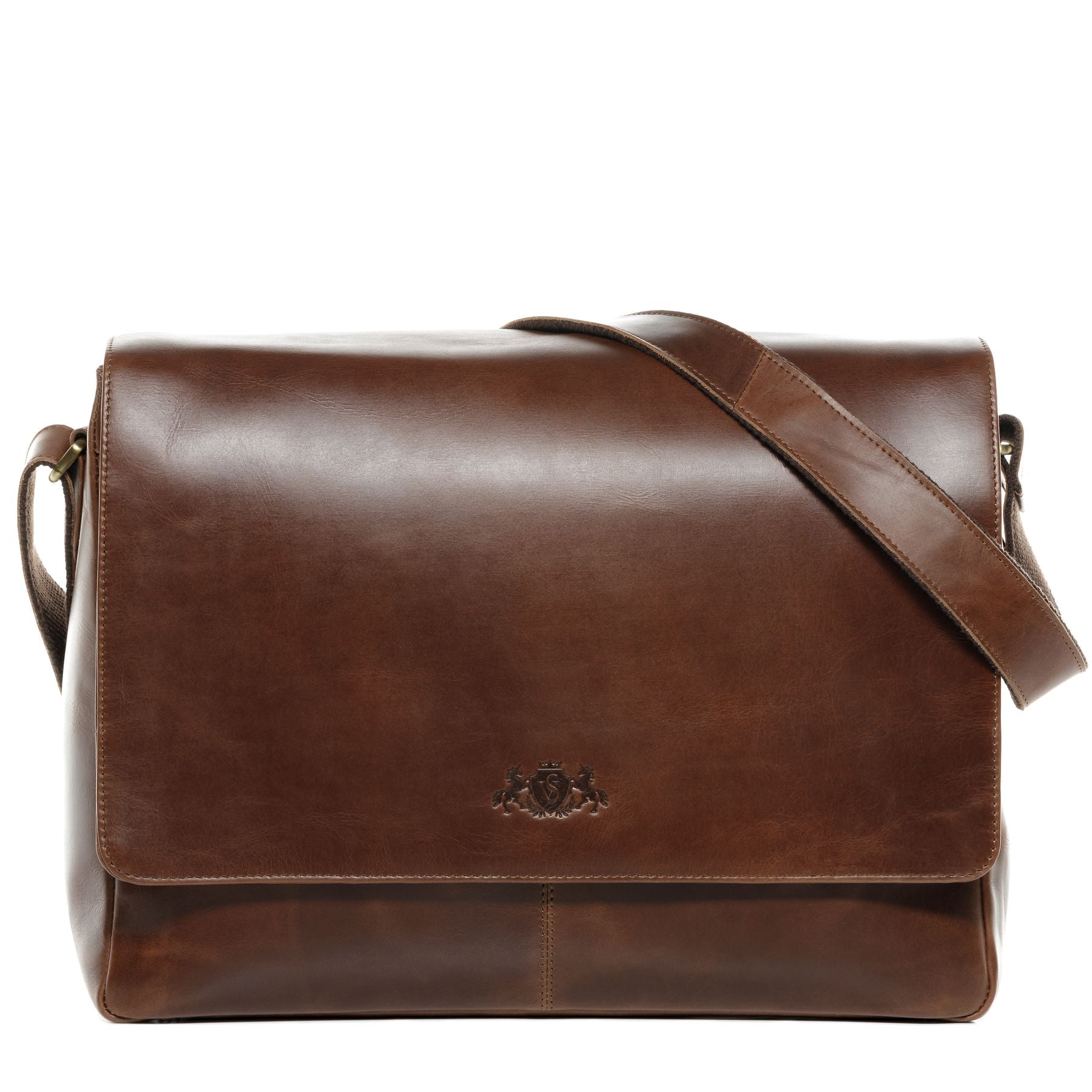 SID & VAIN Laptoptasche Leder Messenger Bag Leder XL SPENCER  29237