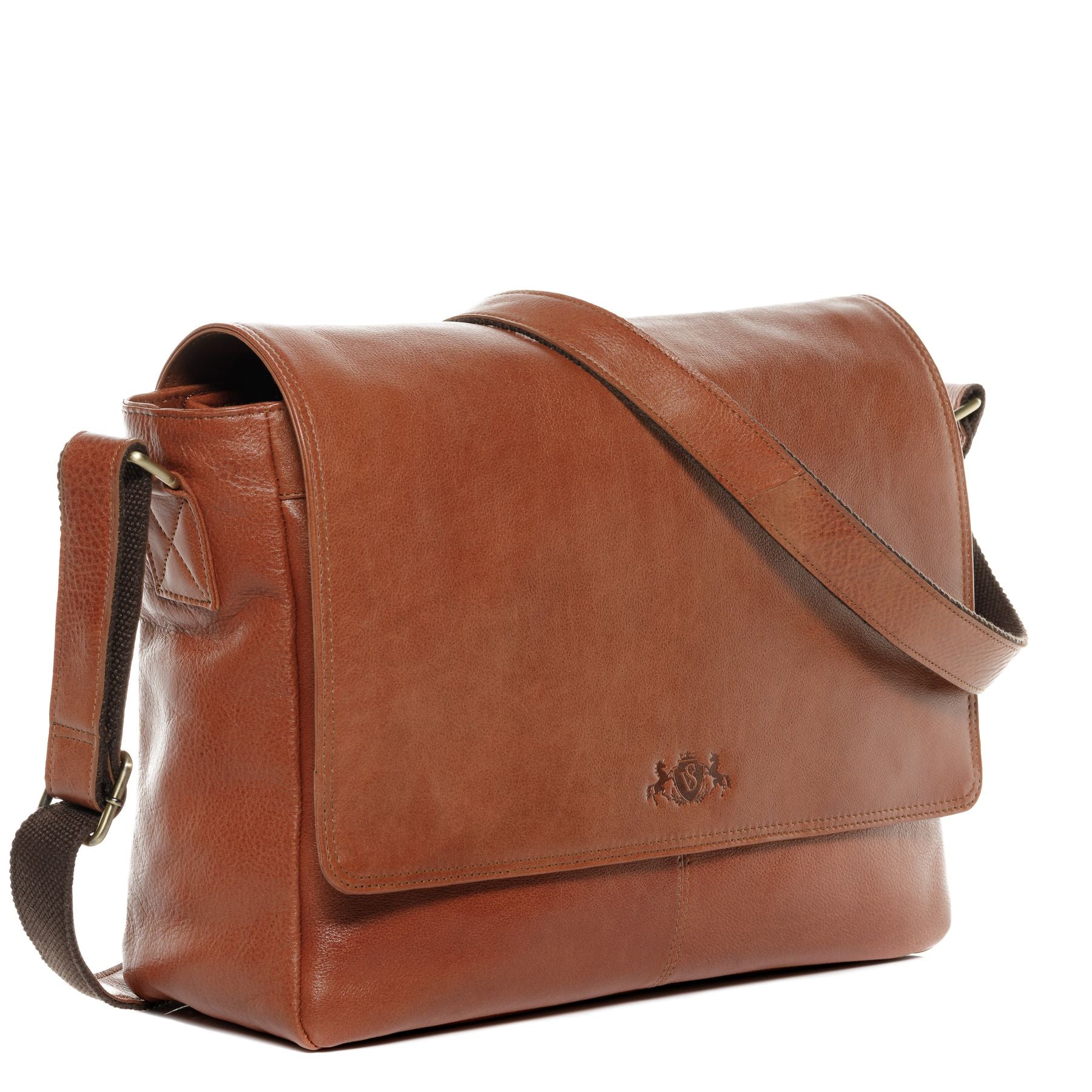 SID & VAIN Laptoptasche Leder Messenger Bag Leder XL SPENCER  29277