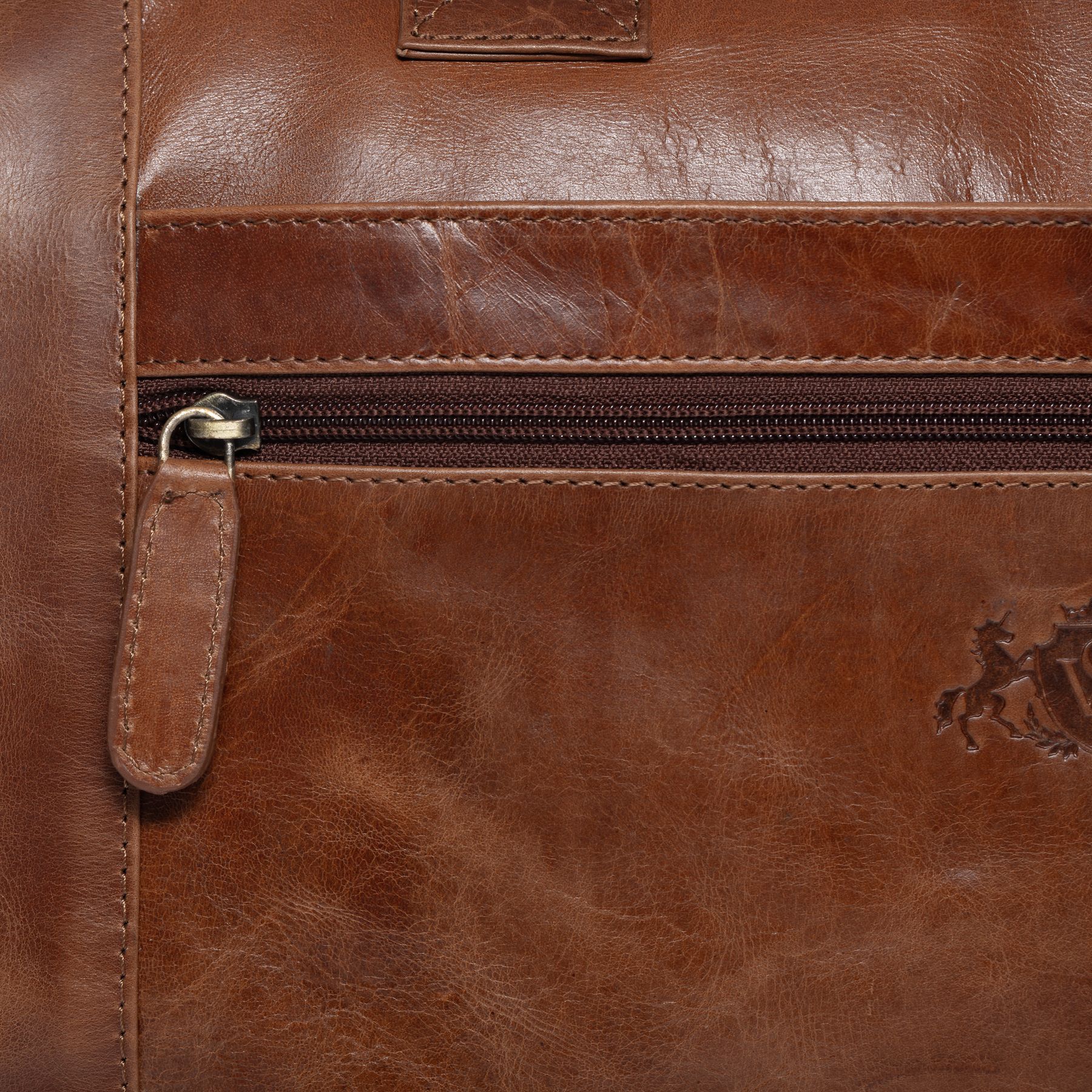 SID & VAIN Reisetasche Leder XL BRISTOL light-brown 36727