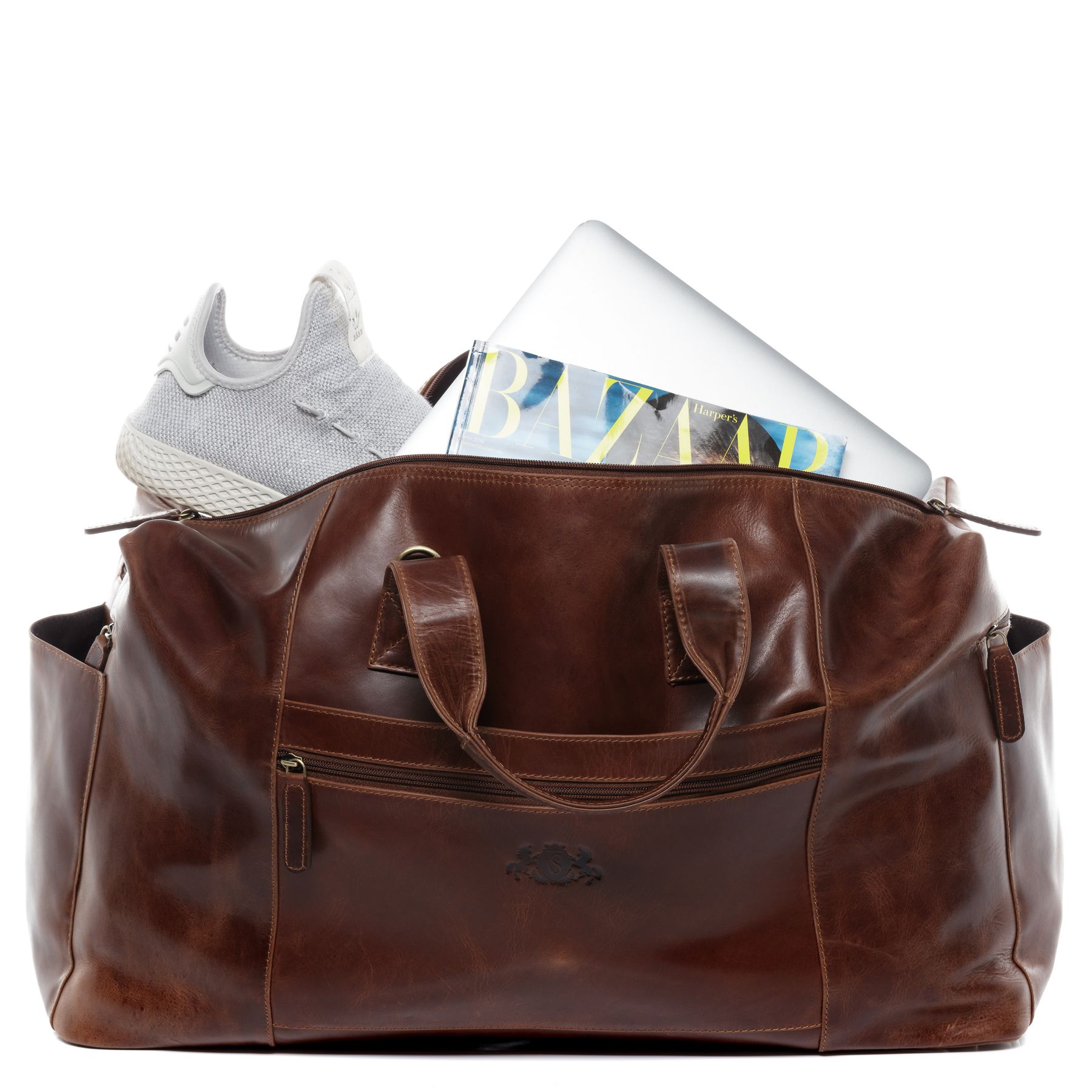 SID & VAIN Reisetasche Leder XL BRISTOL XL-brown 16277