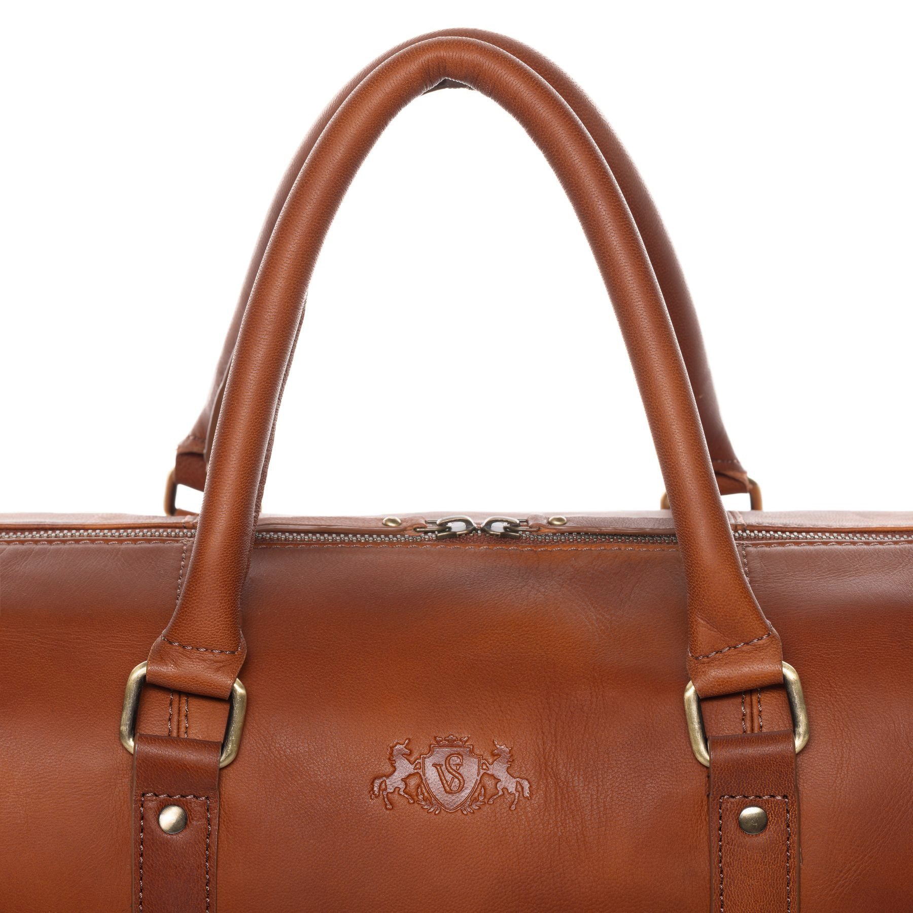 SID & VAIN Reisetasche Leder HARPER chestnut 42019