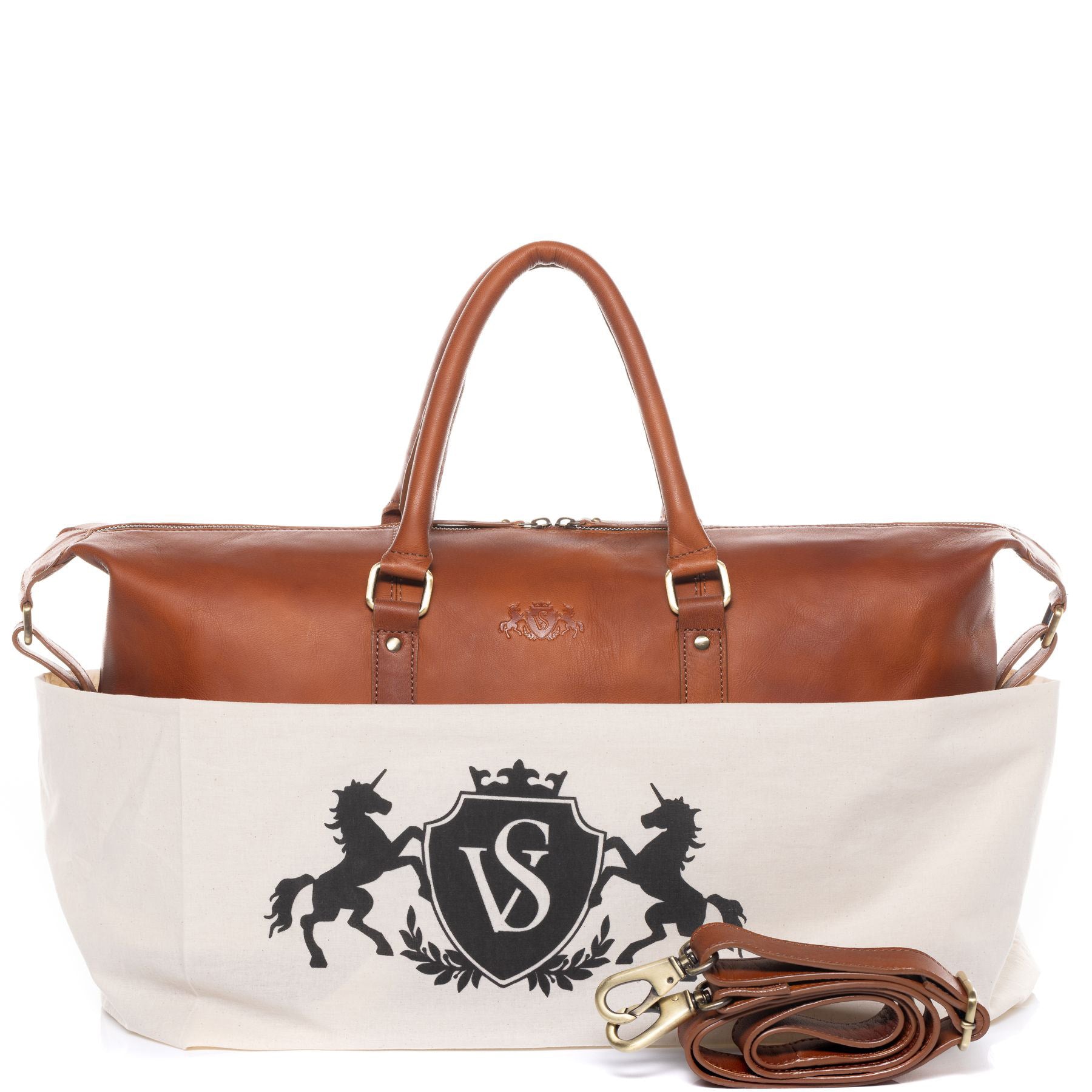 SID & VAIN Reisetasche Leder HARPER chestnut 42024