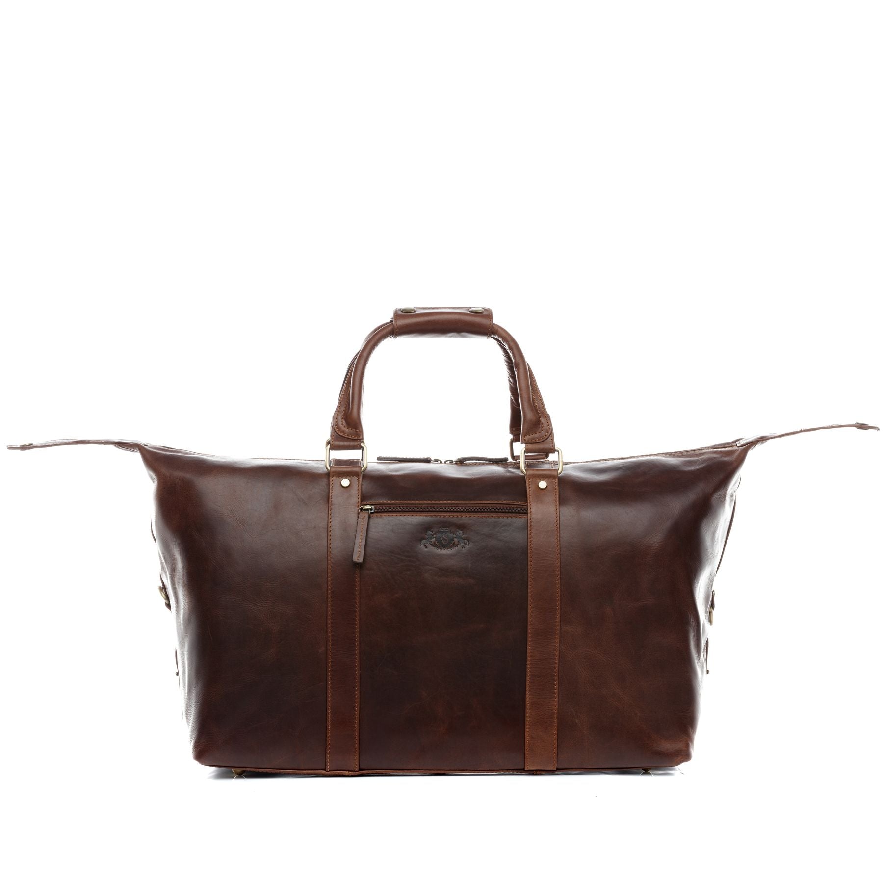 SID & VAIN XL travel bag leather ZANE brown sports bag