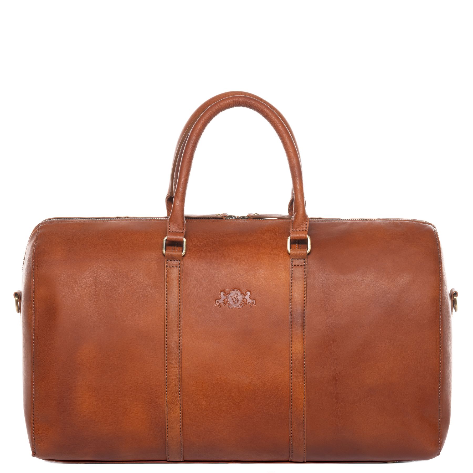 SID & VAIN Reisetasche Leder-female SKYLER chestnut 42027