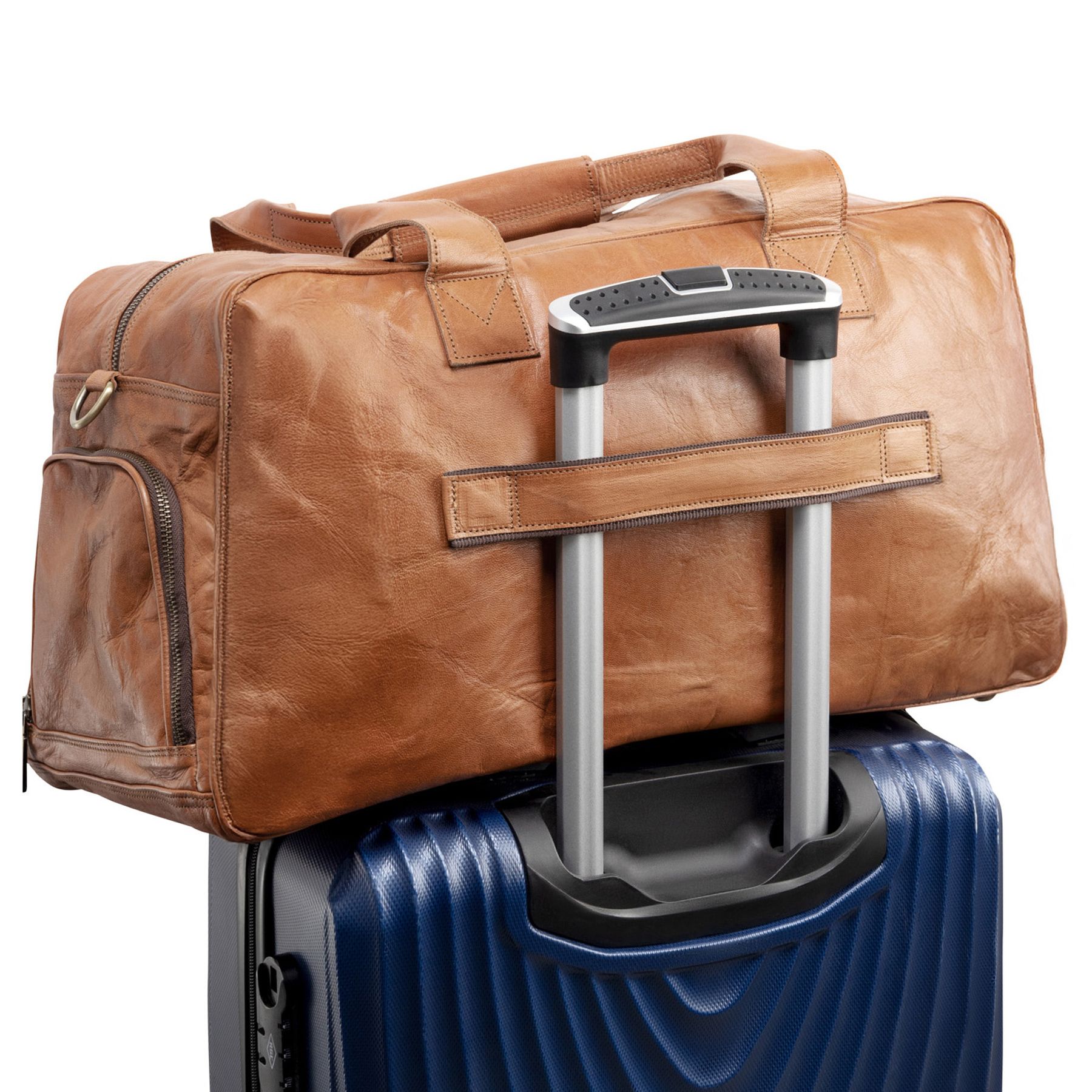 Travel bag leather light brown HENRY Weekender