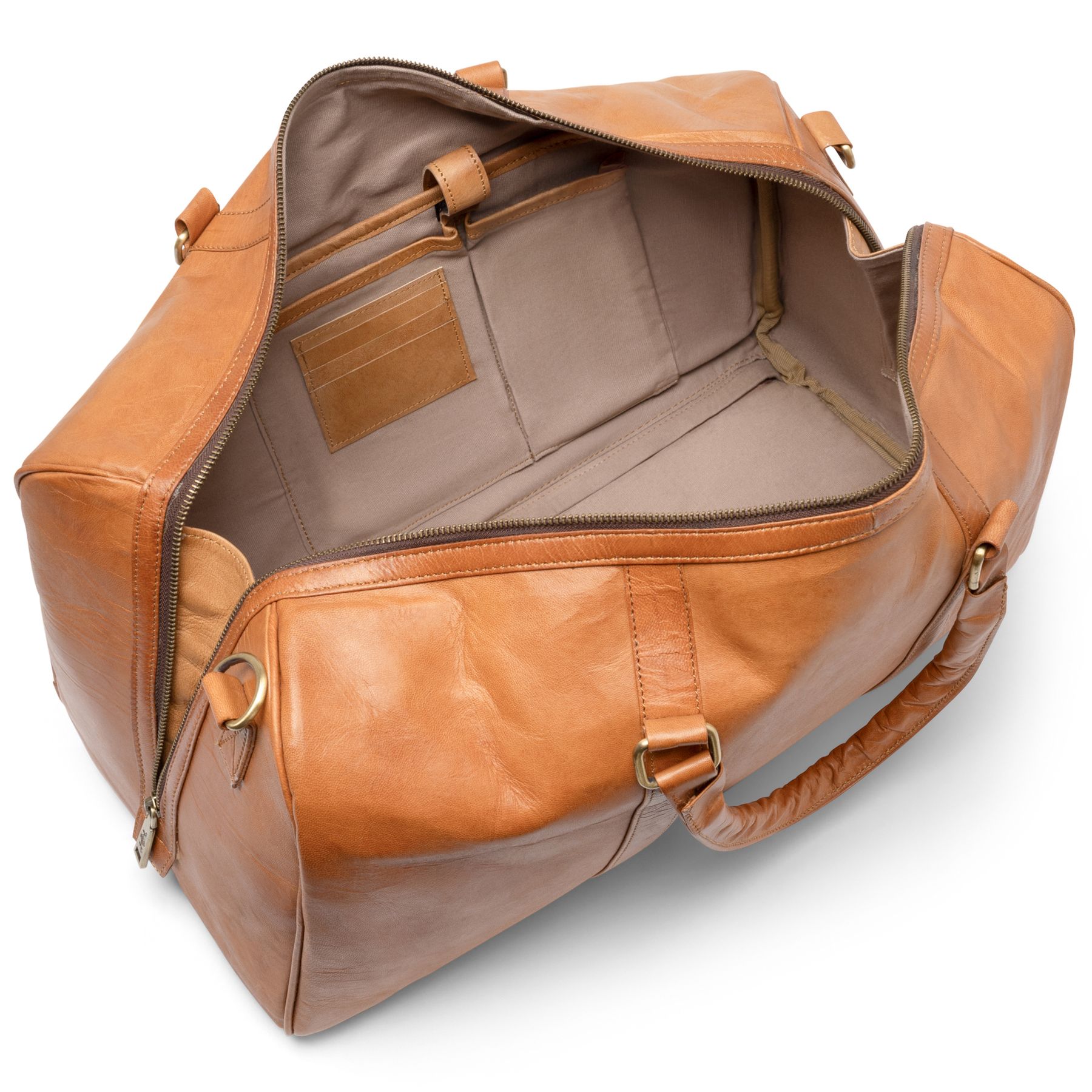 SID & VAIN Reisetasche Leder BERLIN hellbraun Weekender 49568